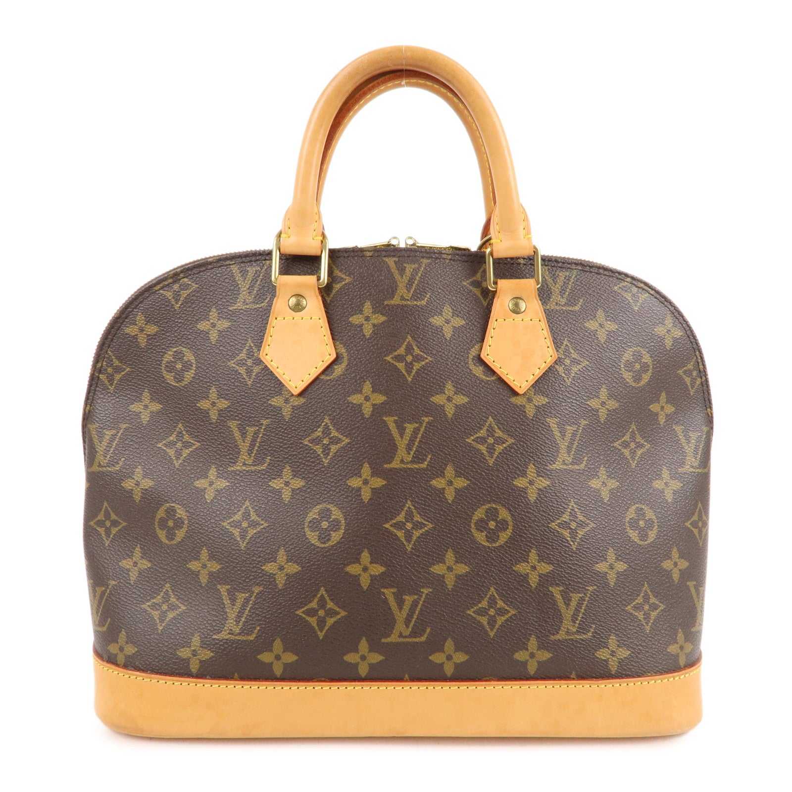 Louis Vuitton Alma Shoulder Bag With a Key Brown Monogram 