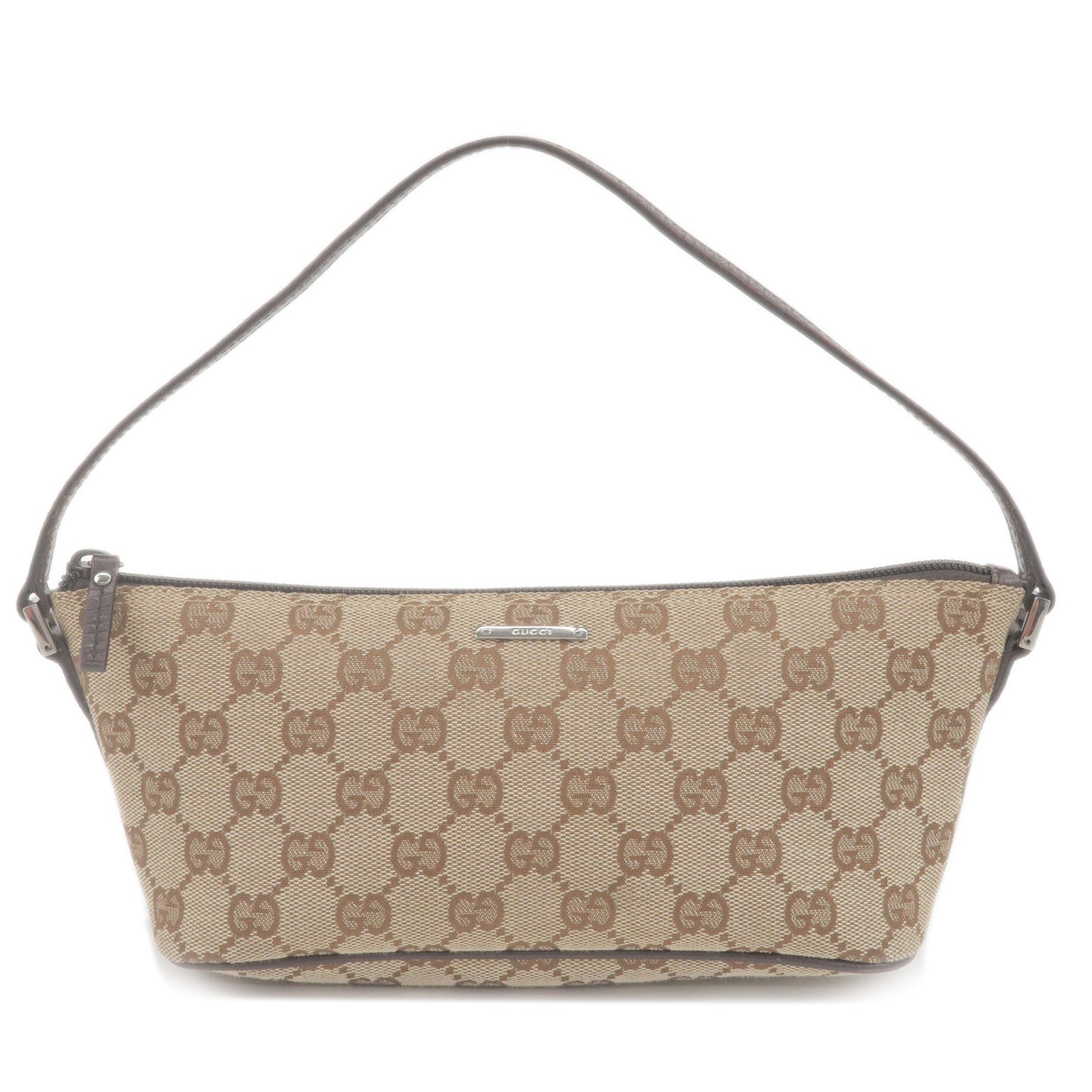 GUCCI-GG-Canvas-Leather-Boat-Bag-Hand-Bag-Beige-Brown-07198