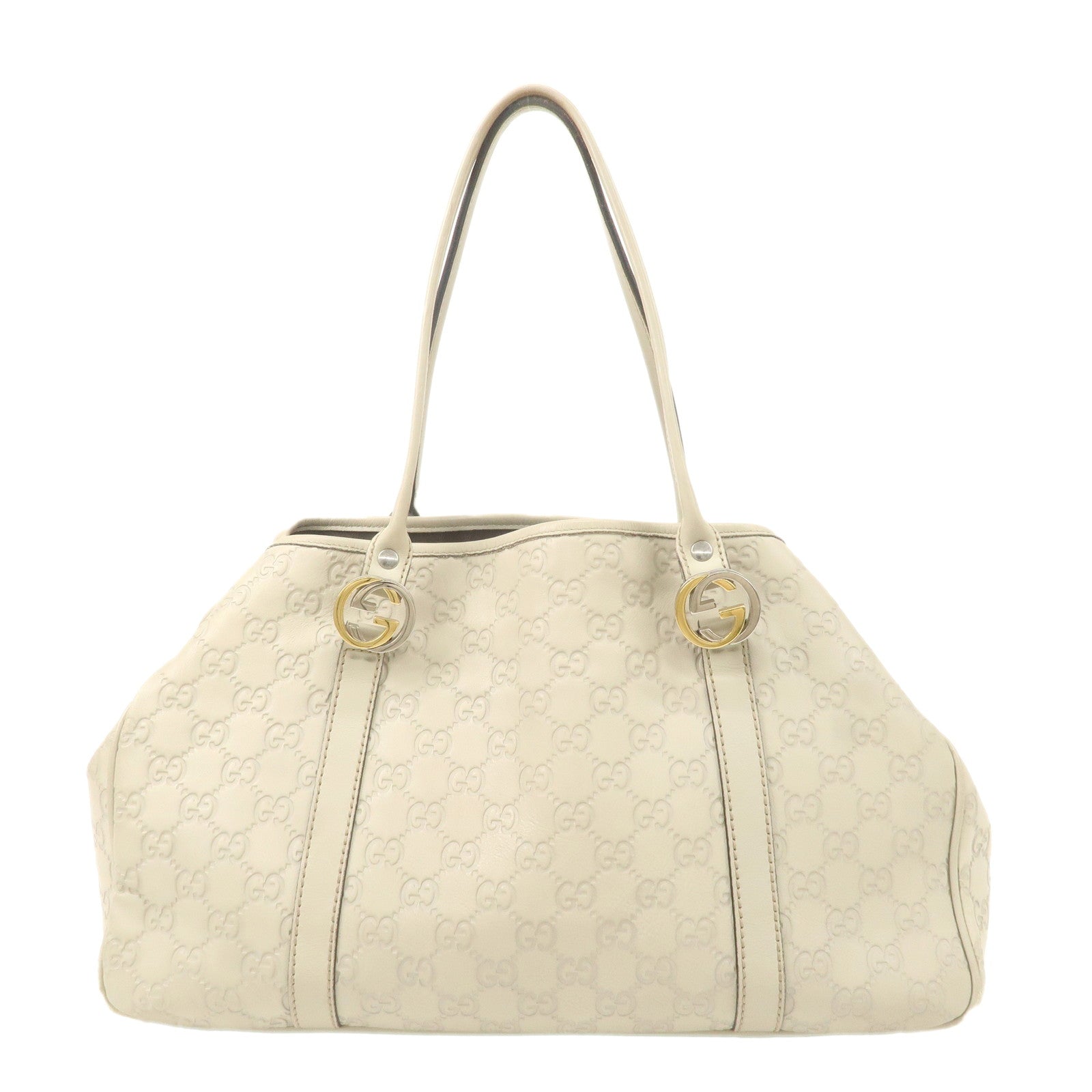 GUCCI-GG-Twins-Guccissima-Leather-Tote-Bag-Beige-232957