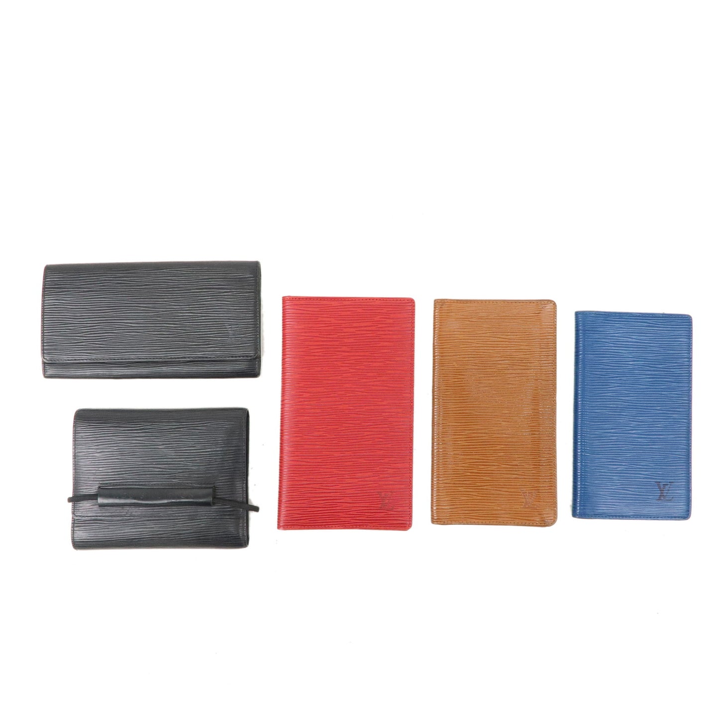 Louis Vuitton Epi Set of 5 Wallet Noir Red Brown M63532