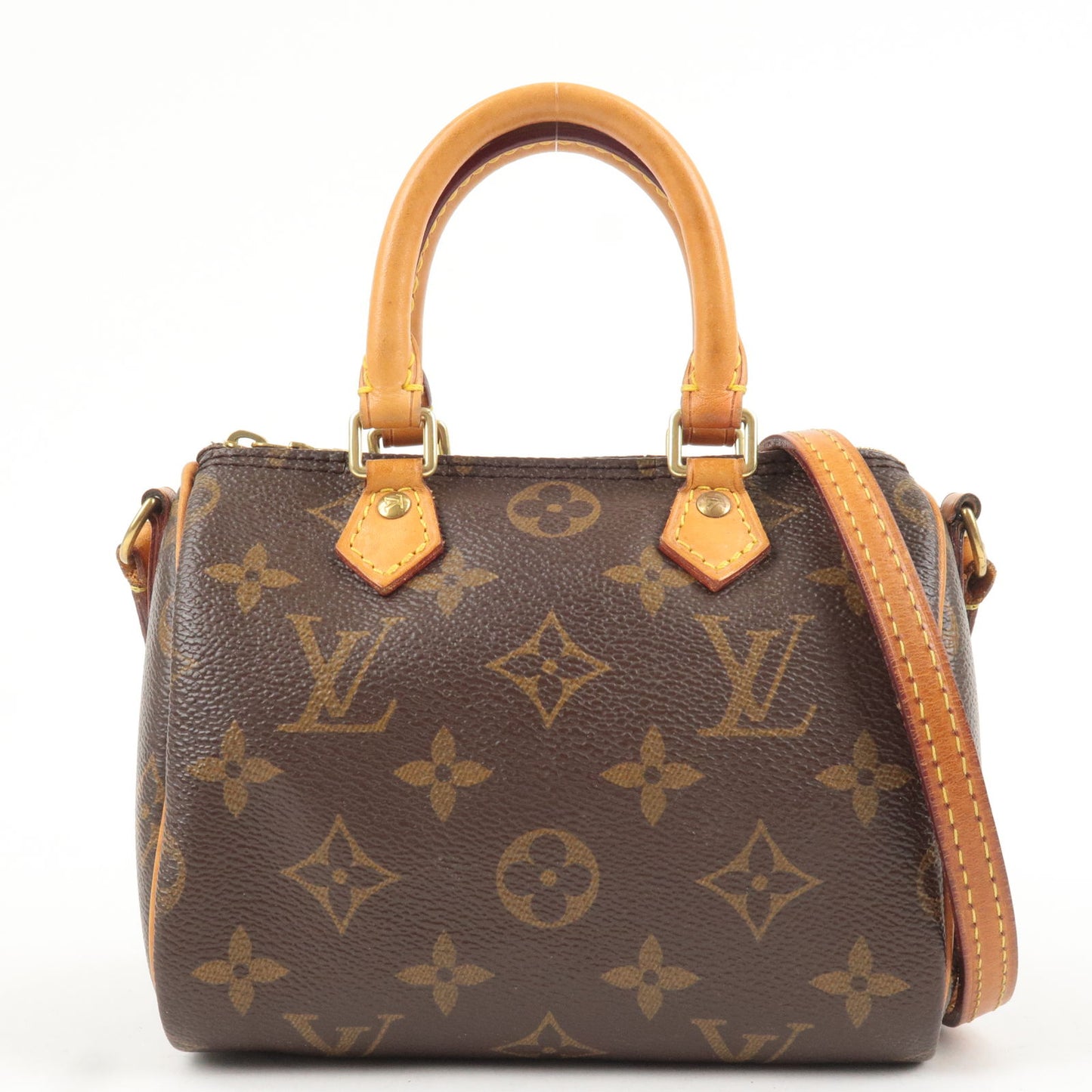 Nano speedy / mini hl leather mini bag Louis Vuitton Beige in