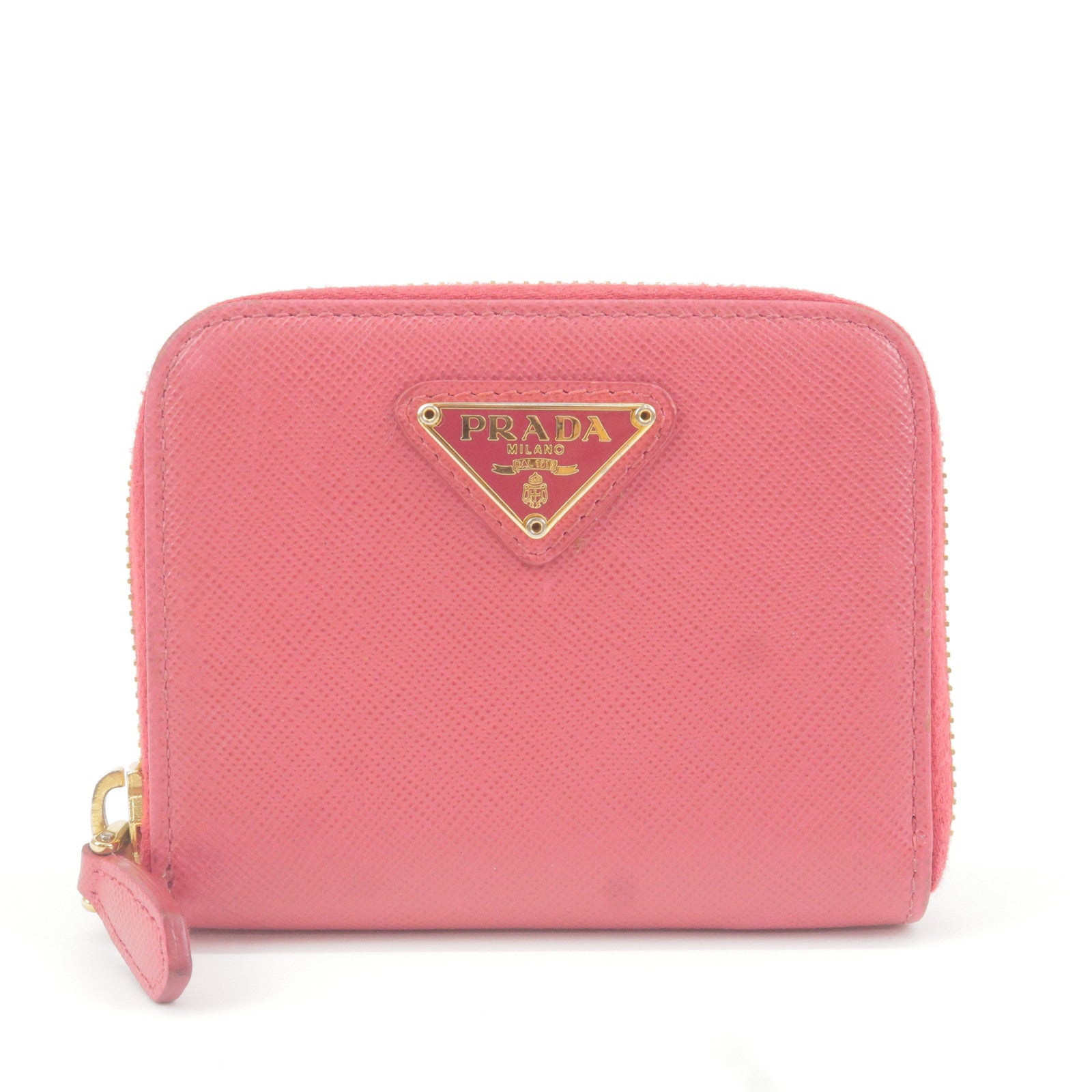 Leather - Round - Pink - PRADA - Case - 1M0268 – dct - Small