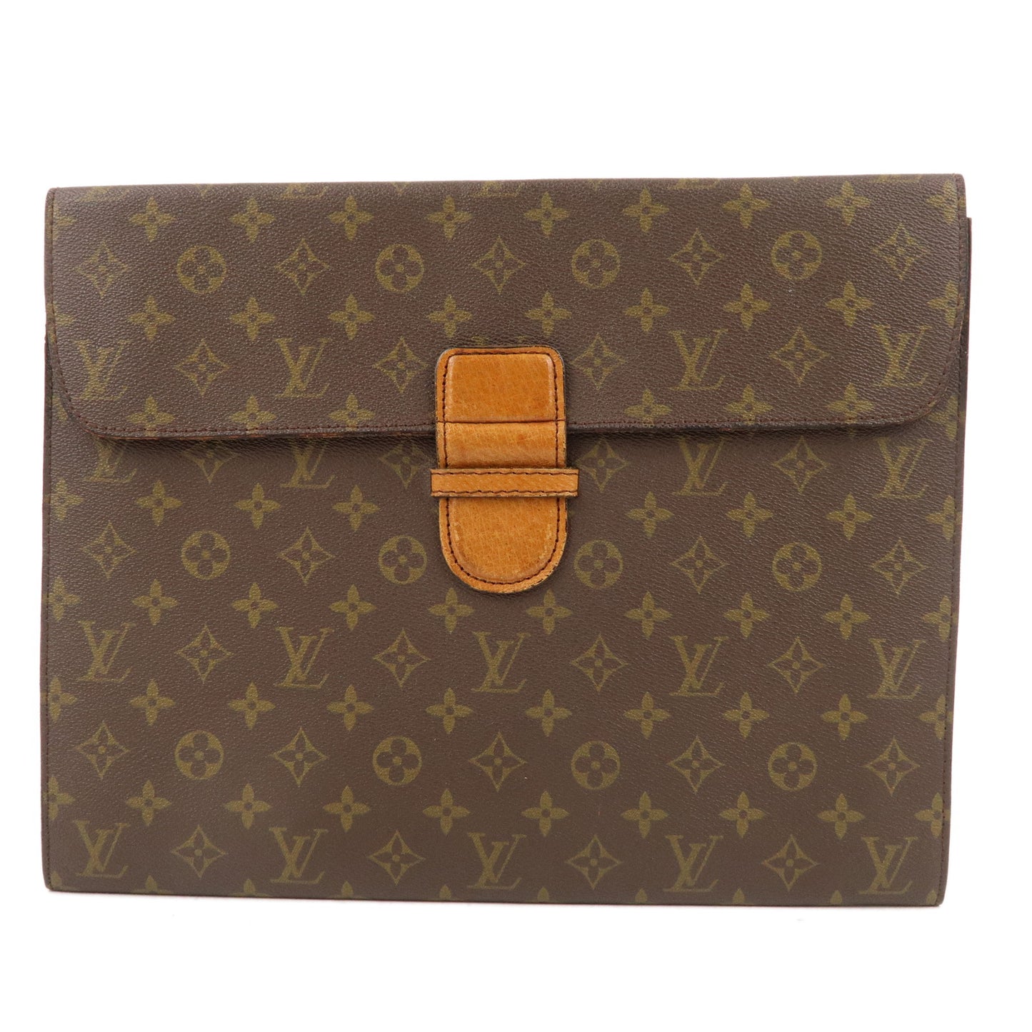 Louis Vuitton Monogram Posh Ministre Clutch Bag Brown M53445