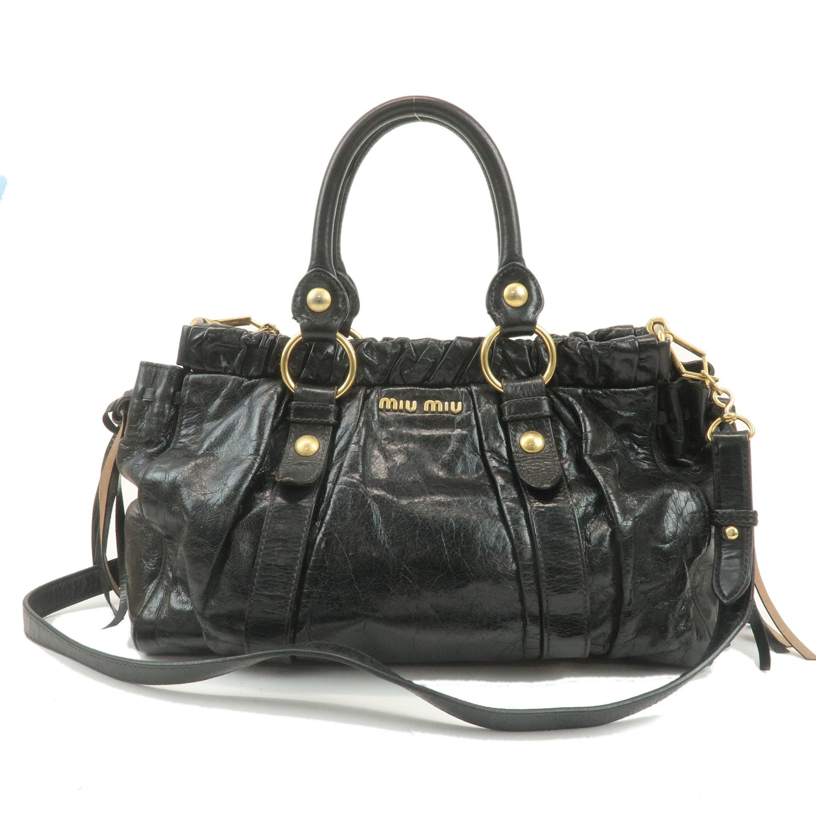 MIU-MIU-Leather-2Way-Shoulder-Bag-Hand-Bag-Black-RT0383 – dct-ep_vintage  luxury Store