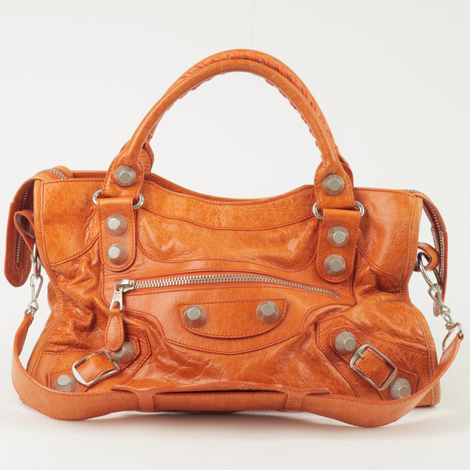 BALENCIAGA-The-Giant-City-Leather-Hand-Bag-Orange-173084 – dct-ep_vintage  luxury Store