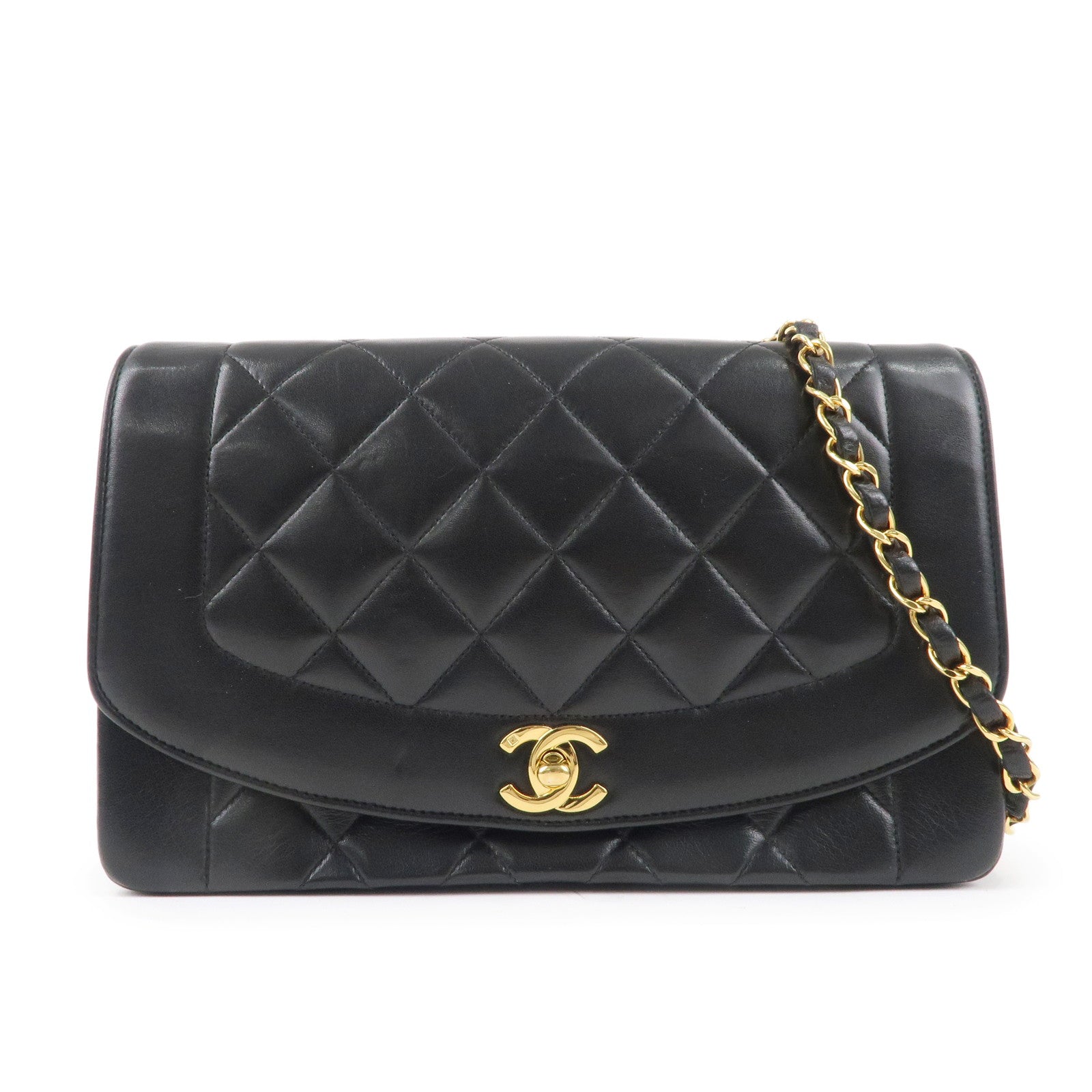 CHANEL-Matelasse-Lambskin-Diana-Chain-Shoulder-Bag-Black-A01165 –  dct-ep_vintage luxury Store