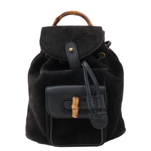 GUCCI-Bamboo-Leather-Suede-Mini-Back-Pack-Black-003.1705.0030