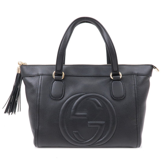 GUCCI-SOHO-Interlocking-Leather-Tote-Bag-Noir-Black-282307