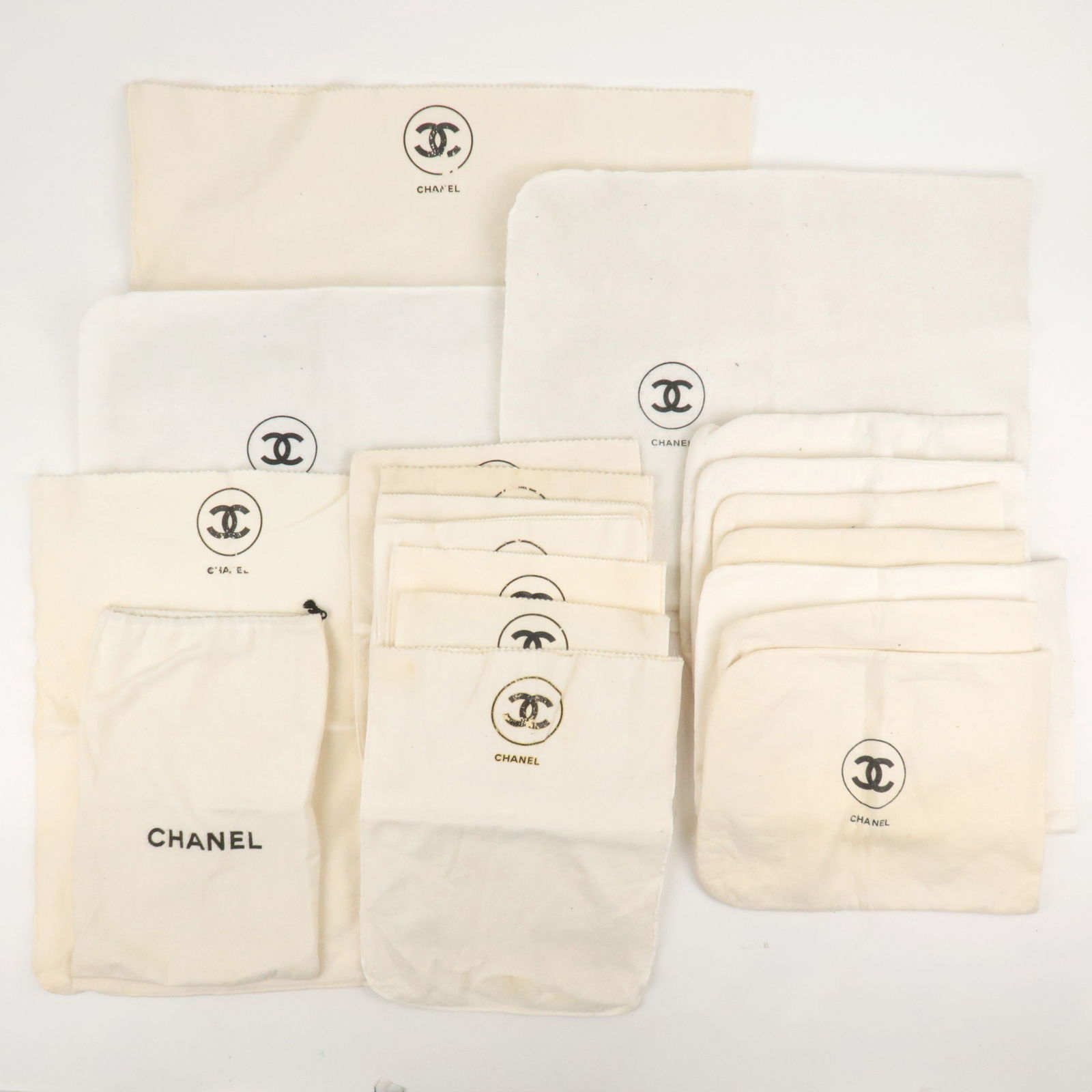 Set-of-20-CHANEL-Dust-Bag-Storage-Bag-20-Pieces-Set-Ivory – dct-ep_vintage  luxury Store