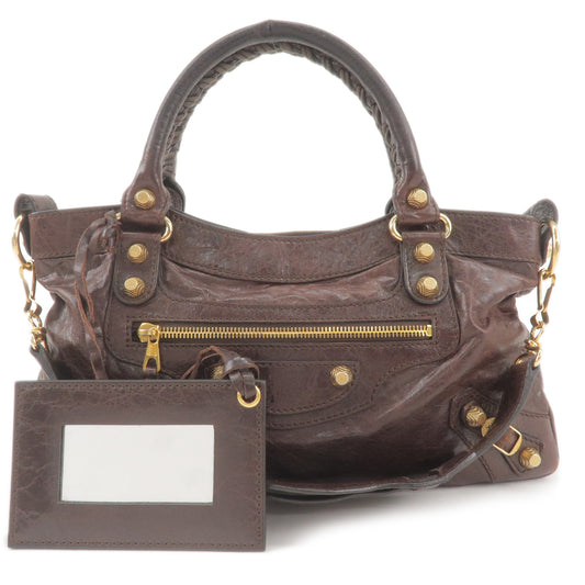 BALENCIAGA-The-Giant-First-Leather-2Way-Bag-Brown-285433