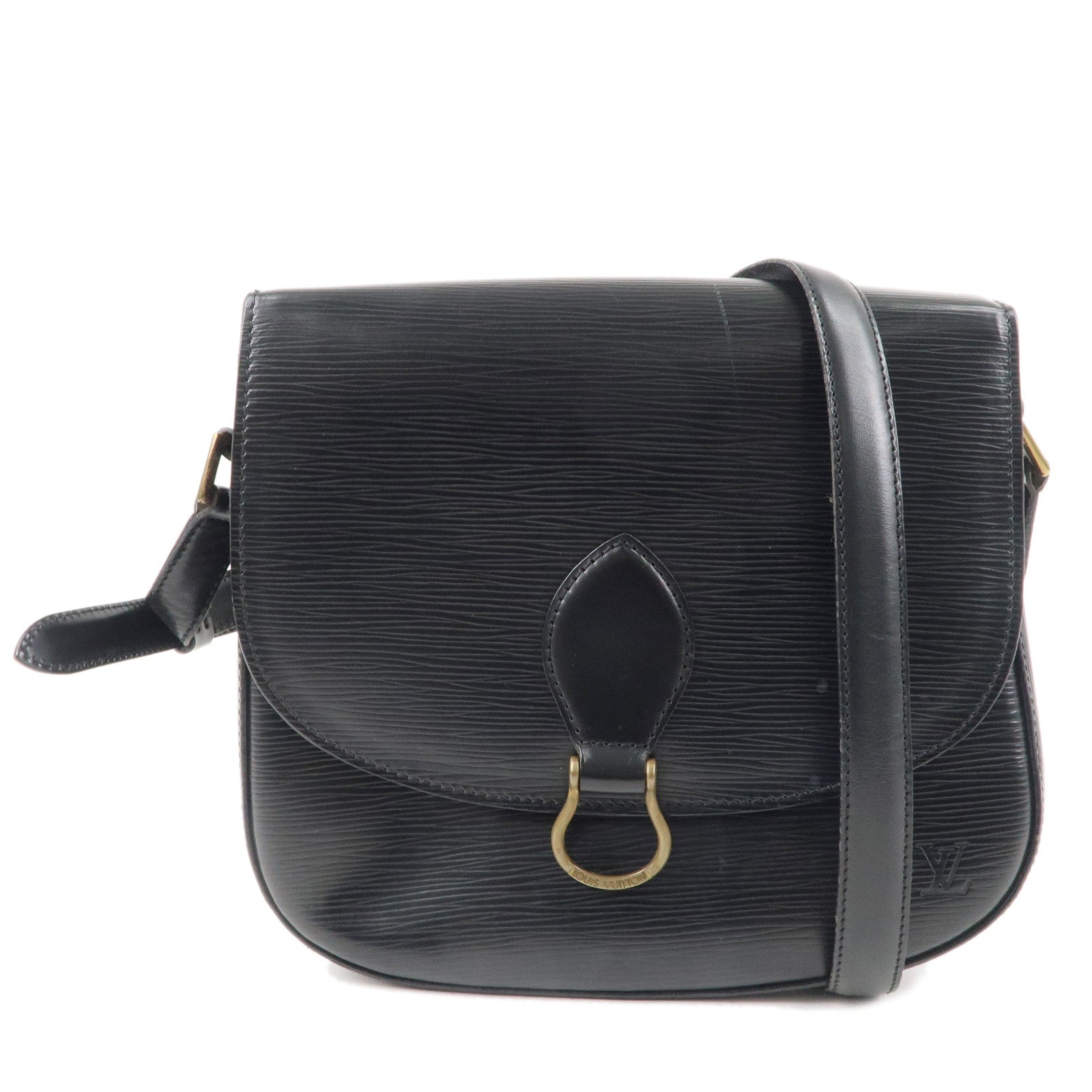 Louis-Vuitton-Epi-Saint-Cloud-Shoulder-Bag-Black-Noir-M52192