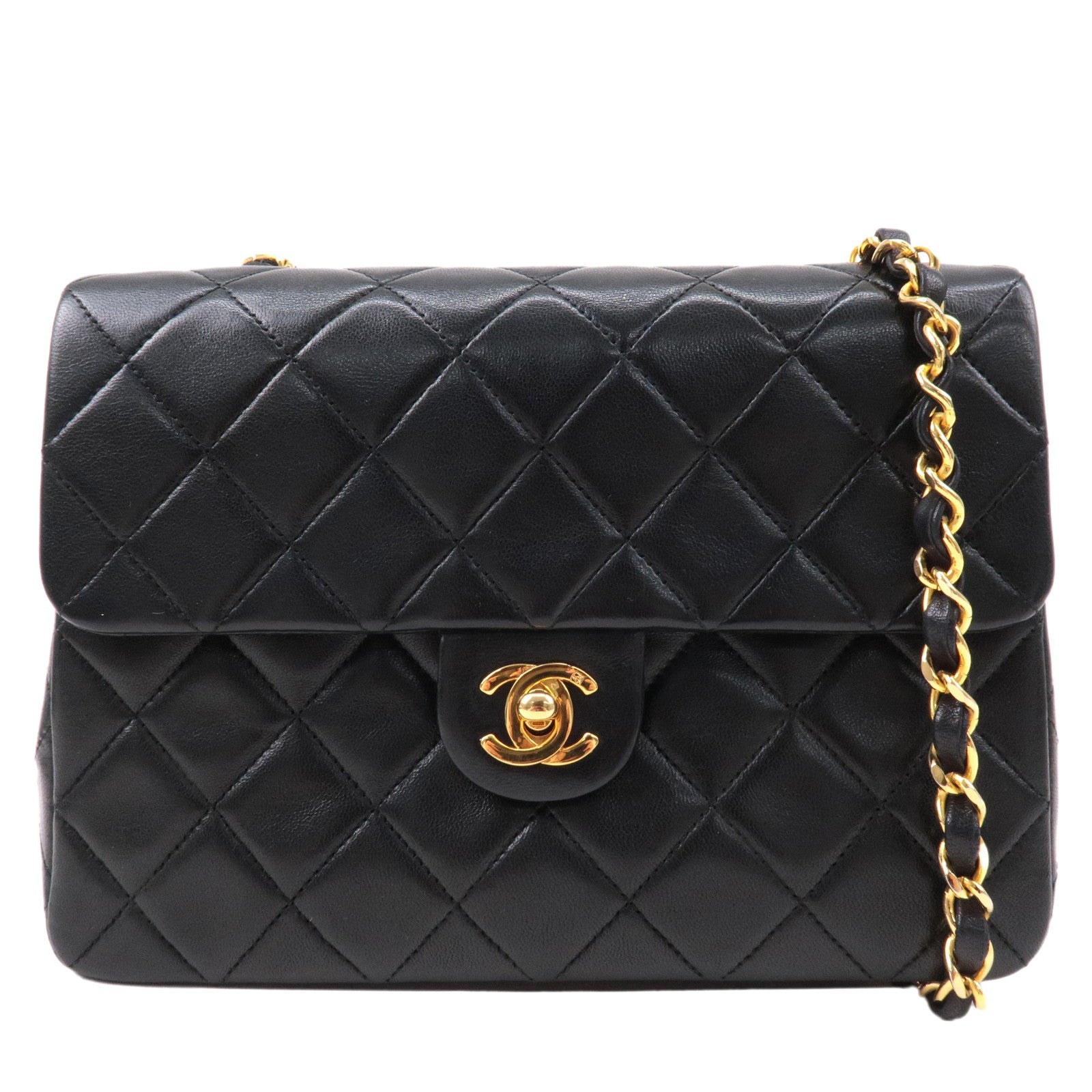 CHANEL-Matelasse-Lamb-Skin-20-Chain-Shoulder-Bag-Black-A01163 –  dct-ep_vintage luxury Store