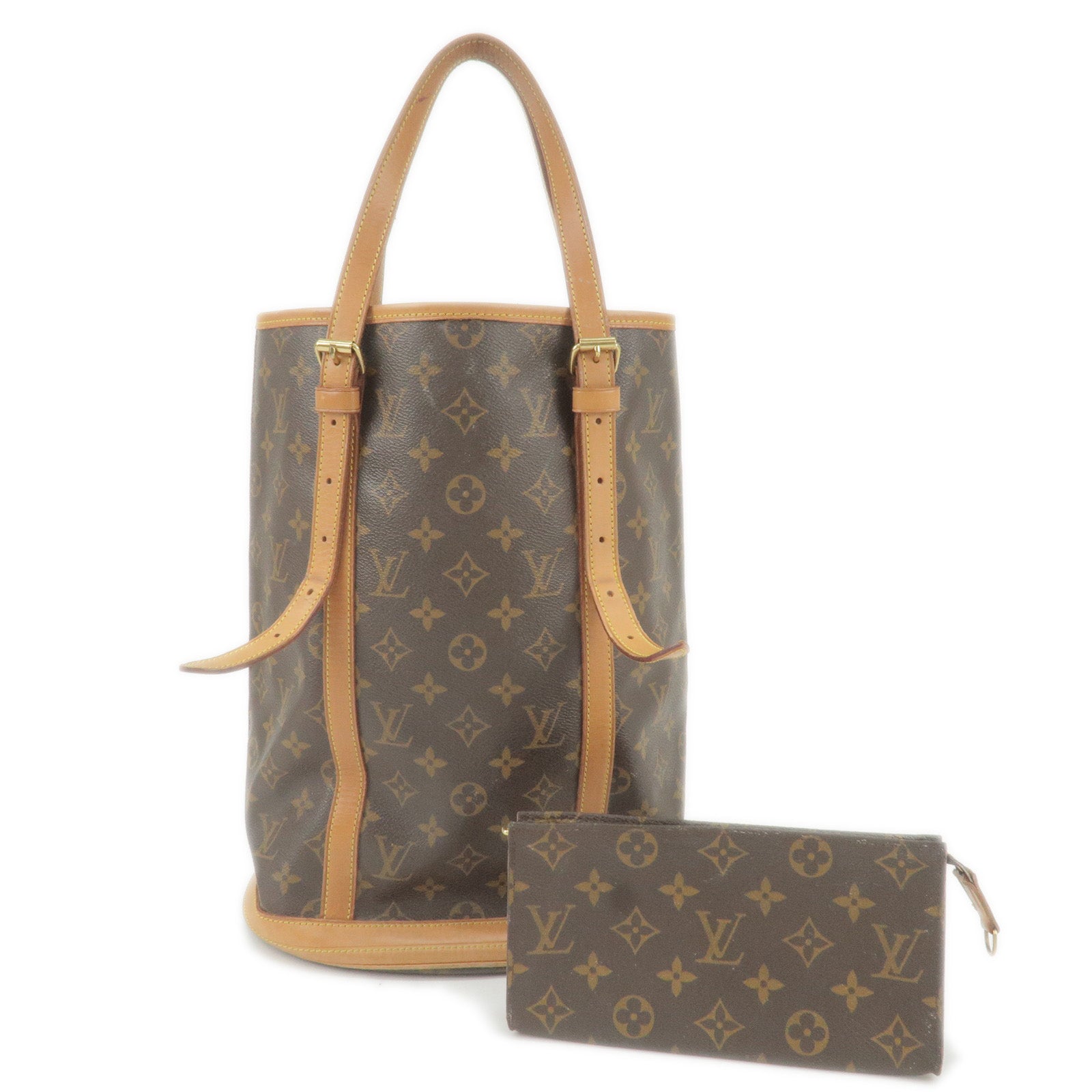 Louis-Vuitton-Monogram-Bucket-GM-Shoulder-Bag-&-Pouch-M42236