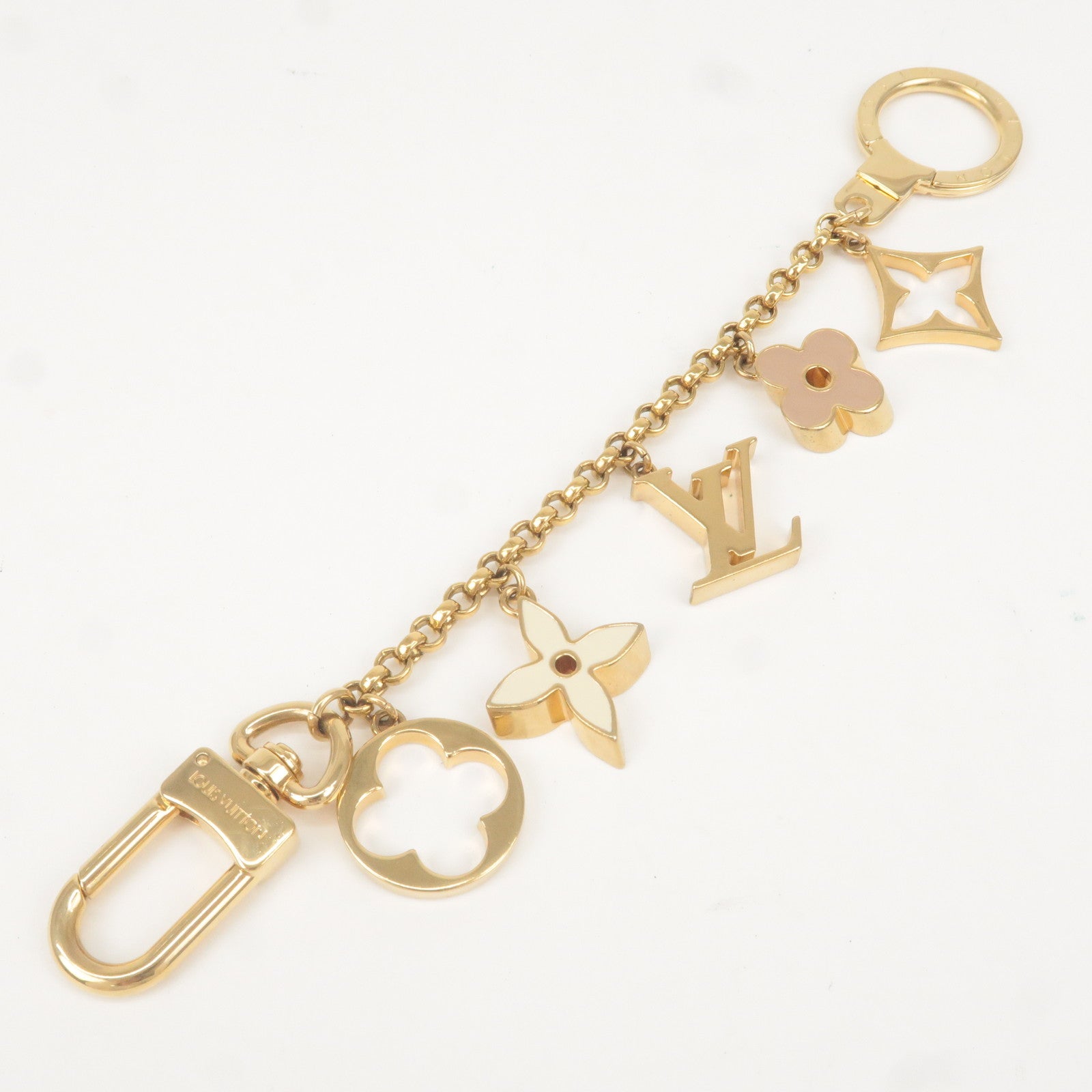 Louis vuitton fleur de online monogram bag charm chain