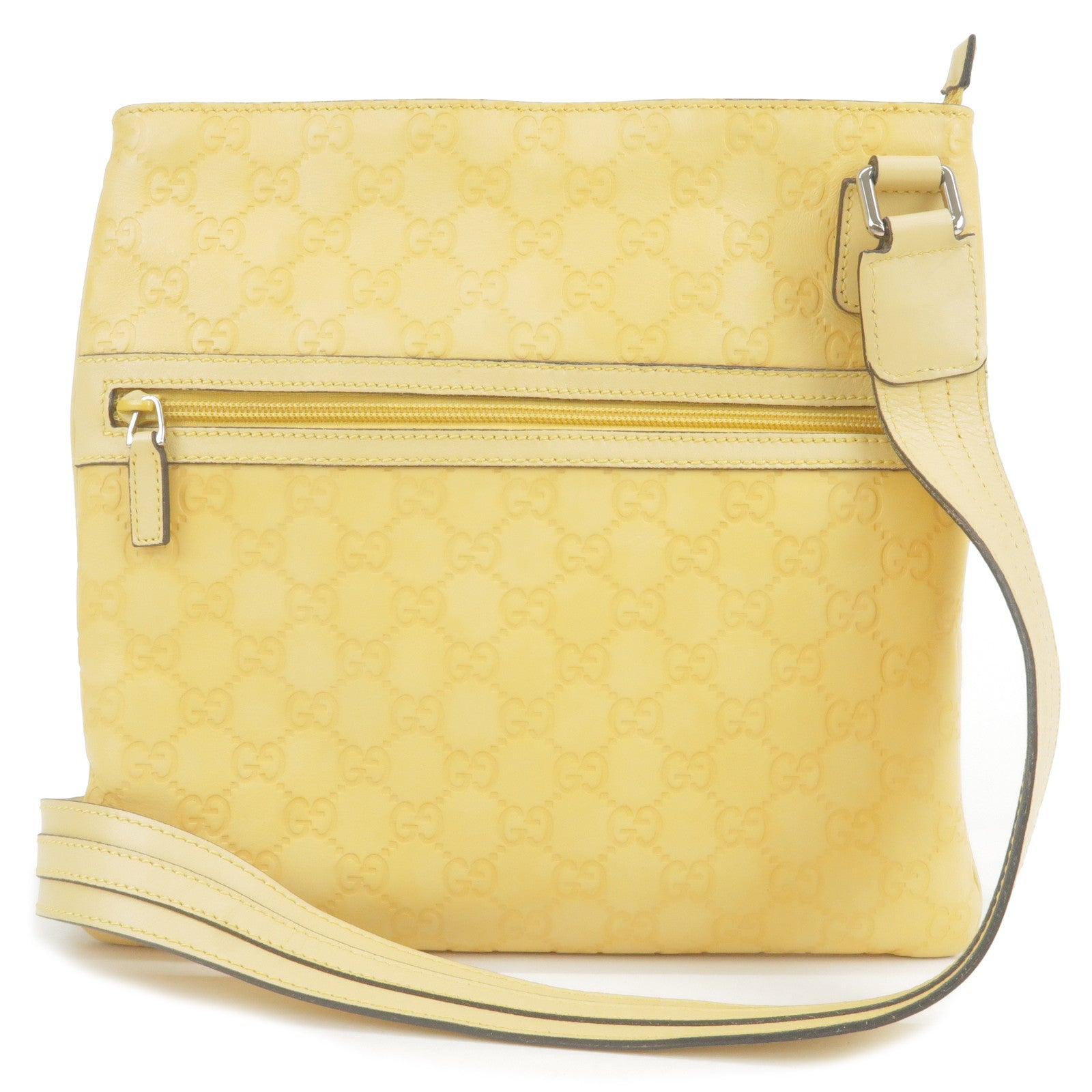 GUCCI-Guccissima-Leather-Shoulder-Bag-Hand-Bag-Yellow-264217