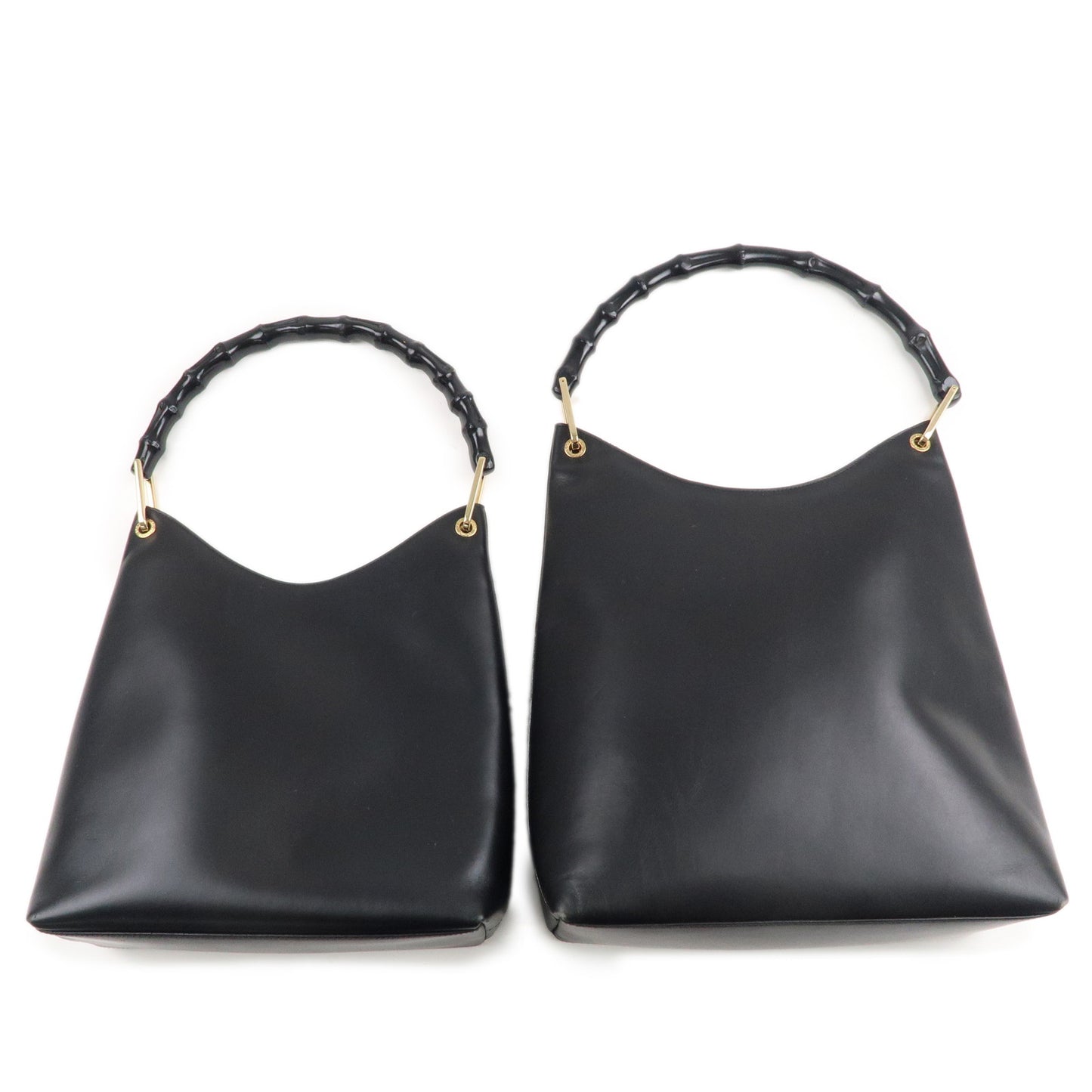 GUCCI Set of 2 Bamboo Leather Shoulder Bag 001.3006/001.1241.3007