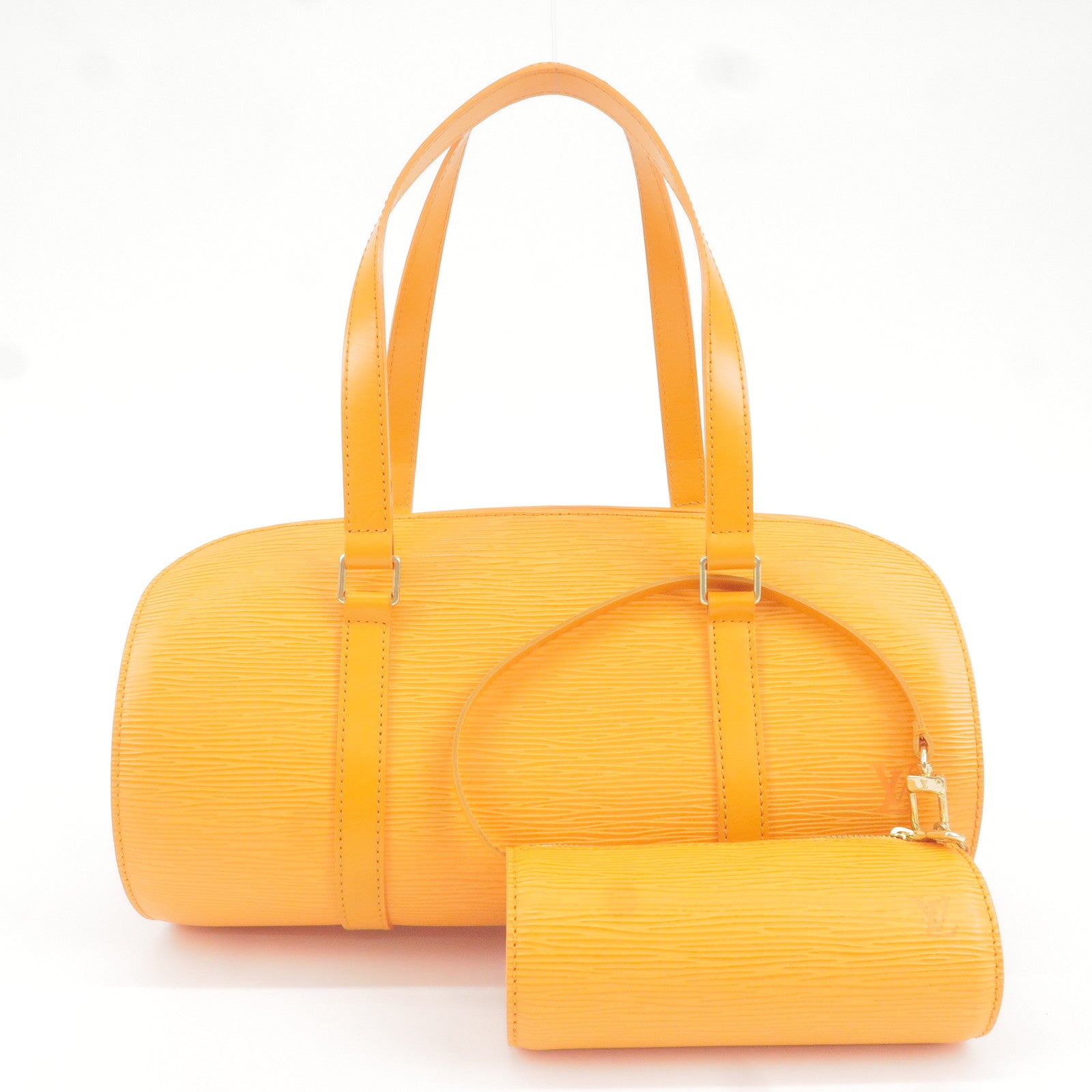 Louis Vuitton Orange Epi Leather Pochette Handbag