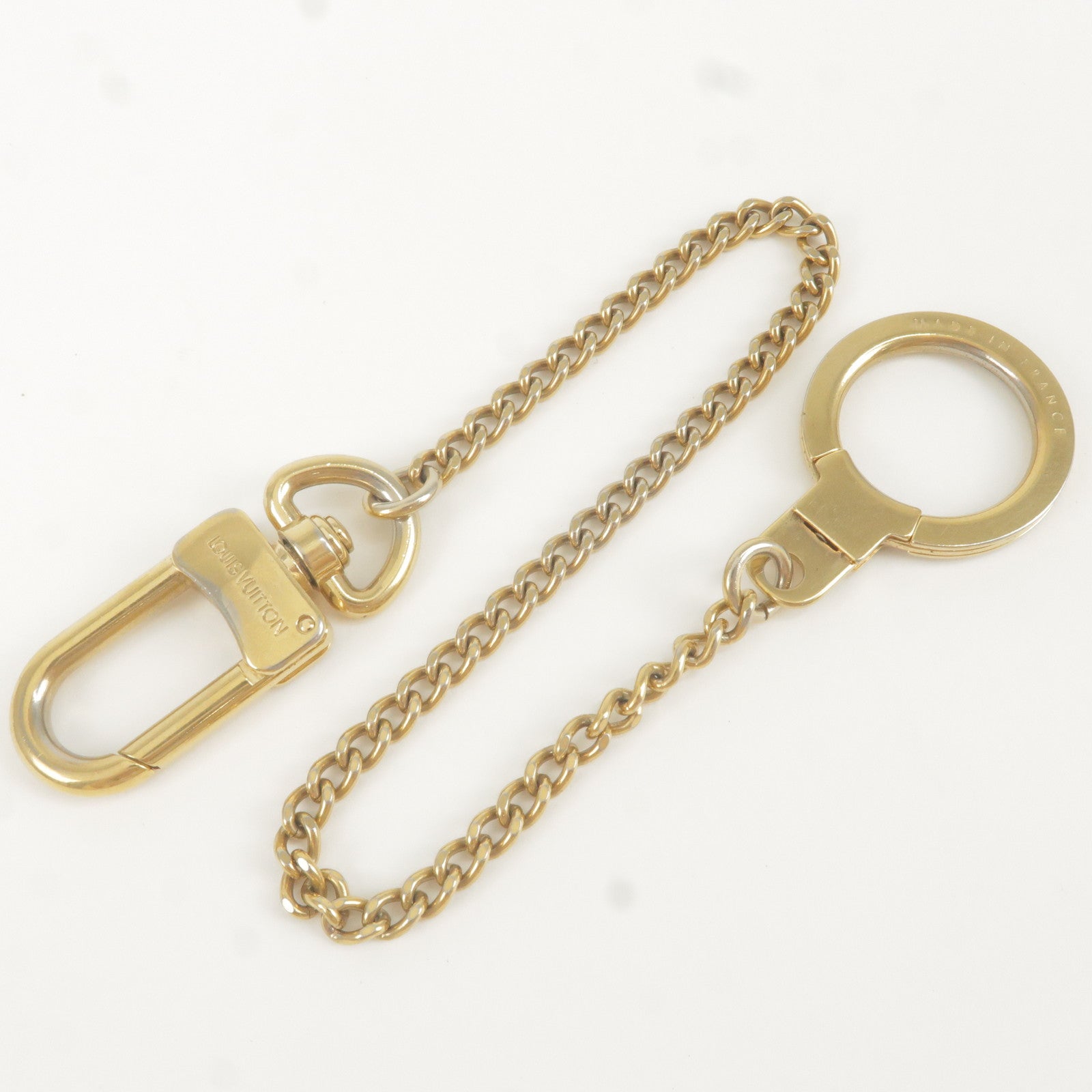 LOUIS VUITTON Pochette Extender Key Ring Gold 76079