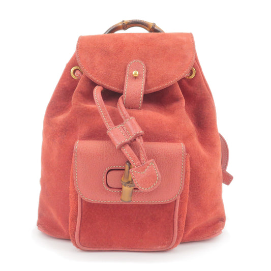 GUCCI-Bamboo-Suede-Leather-Ruck-Sack-Back-Pack-Red-003.1705