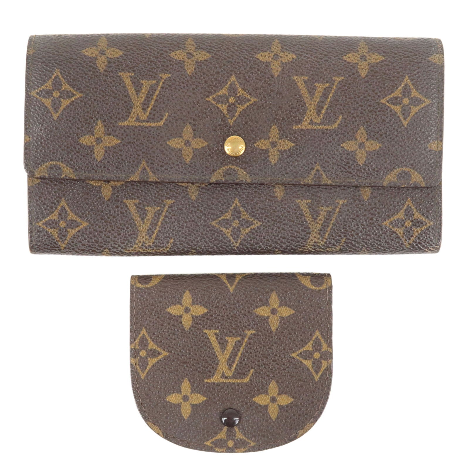 Louis-Vuitton-Monogram-Set-of-2-Wallet-&-Coin-Case-M61970-M61724