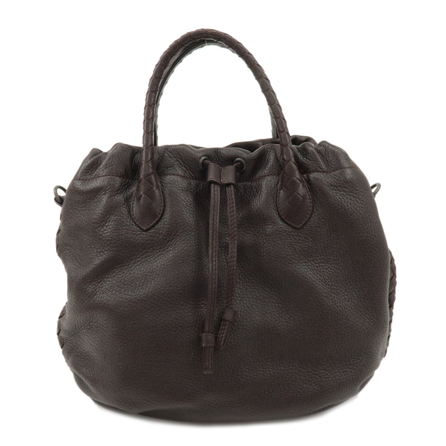 BOTTEGA VENTETA Intrecciato Leather 2Way Shoulder Bag Brown 210612