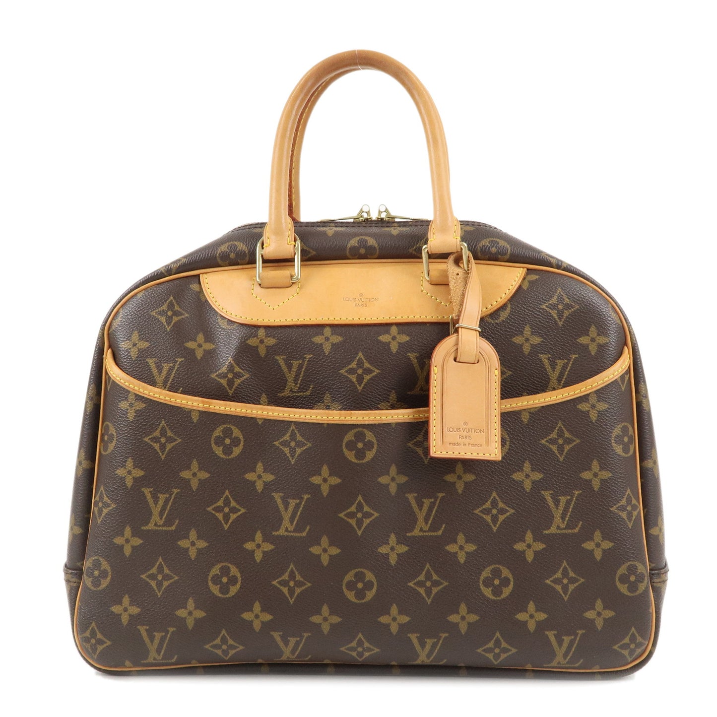 Louis Vuitton Monogram Deauville Hand Bag Brown M47270