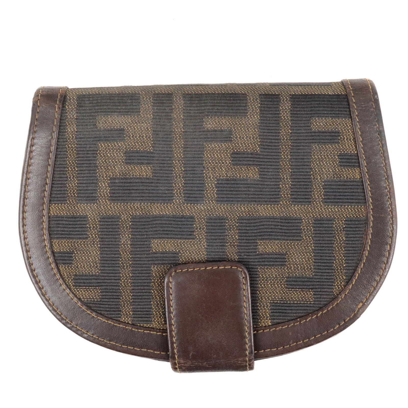FENDI-Zucca-Canvas-Leather-Bi-Fold-Wallet-Khaki-2804.01223