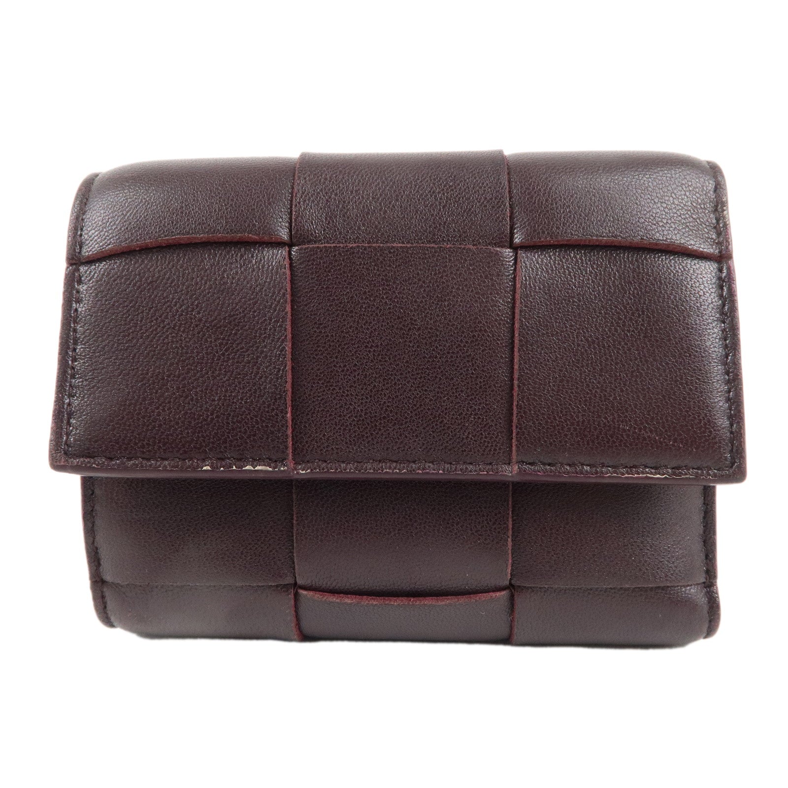 BOTTEGA VENETA Max Intrecciato Leather Tri-Fold Wallet 651372