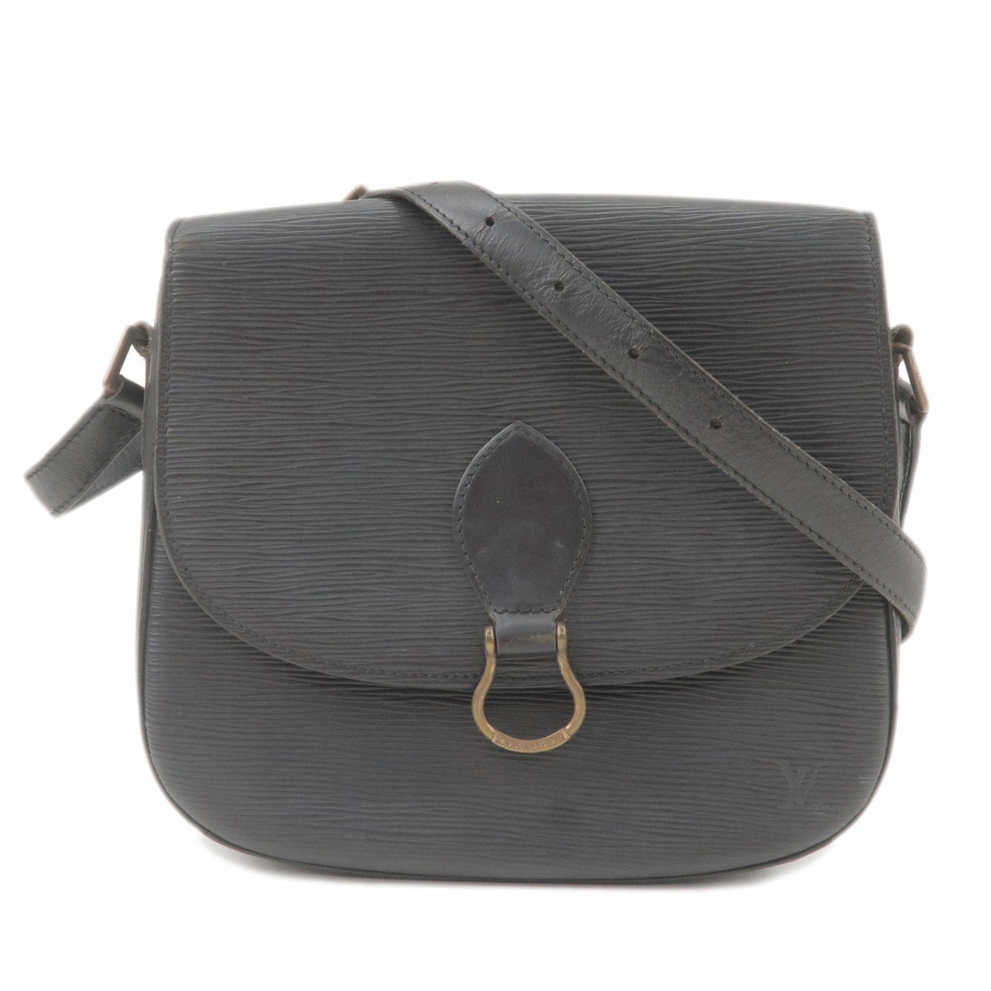 Louis-Vuitton-Epi-Saint-Cloud-Shoulder-Bag-Black-Noir-M52196