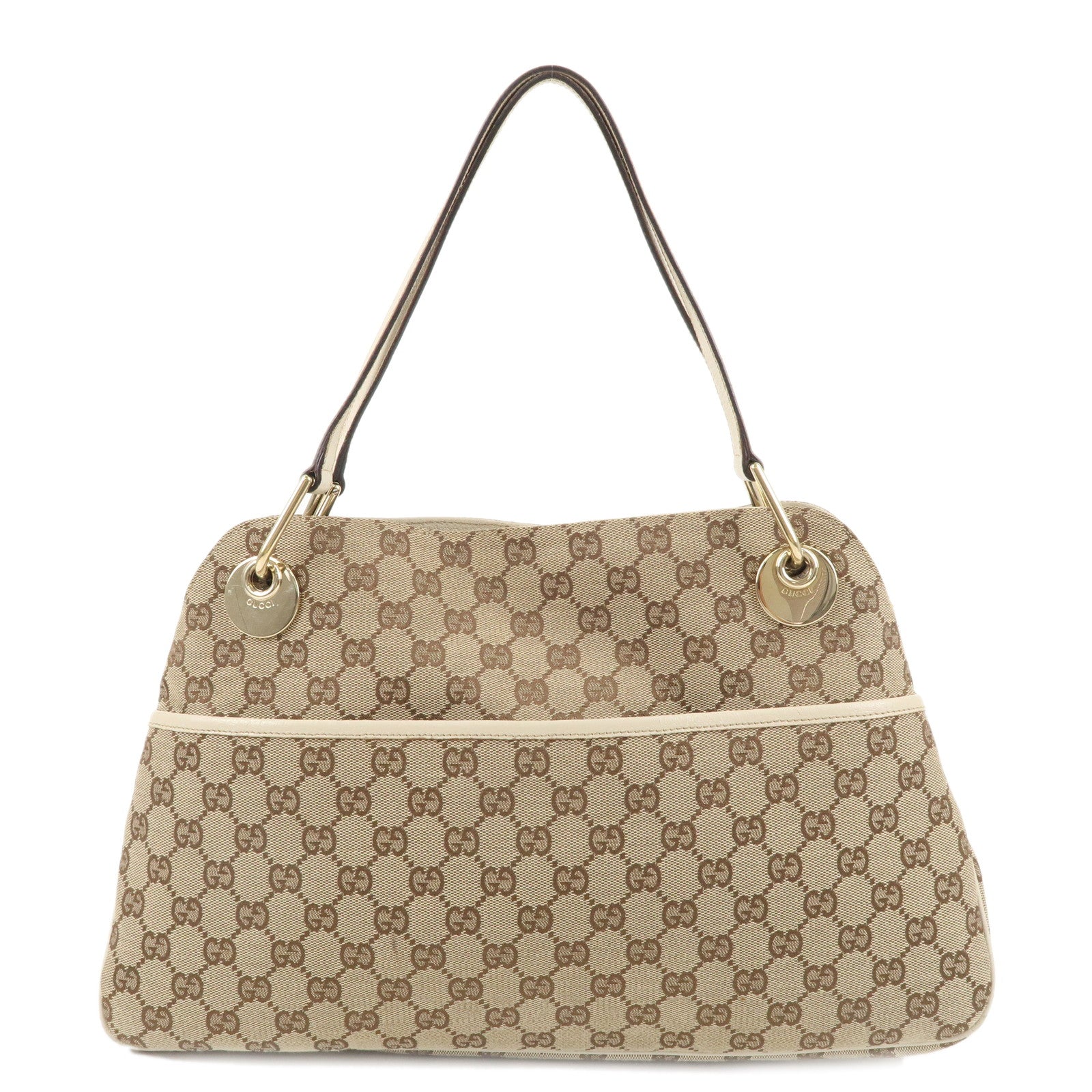 GUCCI-GG-Canvas-Leather-Tote-Bag-Shoulder-Bag-Beige-Ivory-121023