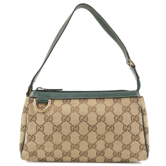 GUCCI-Abbey-GG-Canvas-Leather-Hand-Bag-Beige-Green-145750