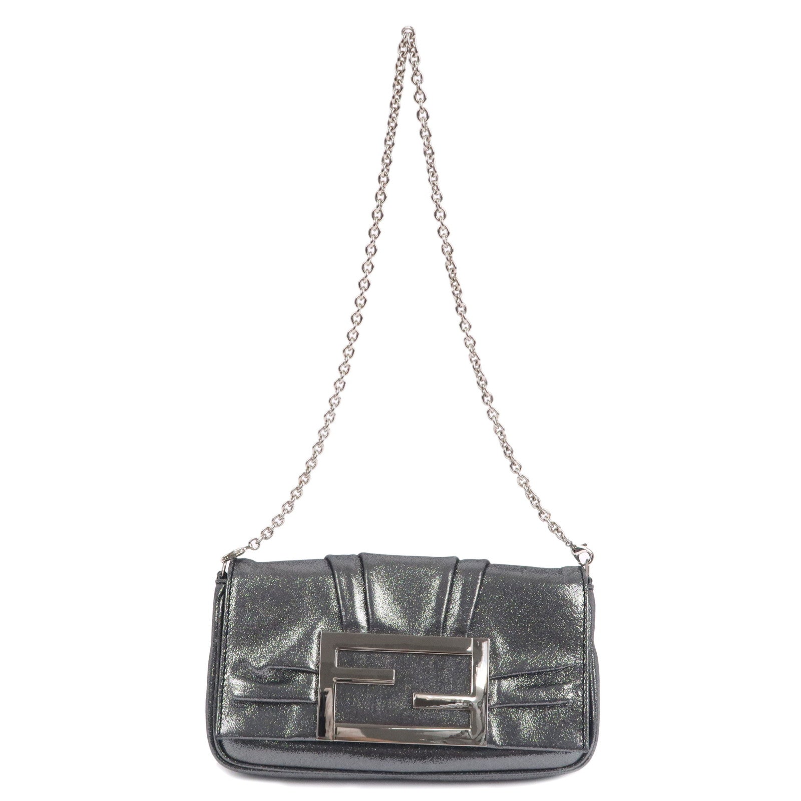 FENDI-Satin-Canvas-Lame-Mia-Chain-Shoulder-Bag-Silver-8BP046 –  dct-ep_vintage luxury Store