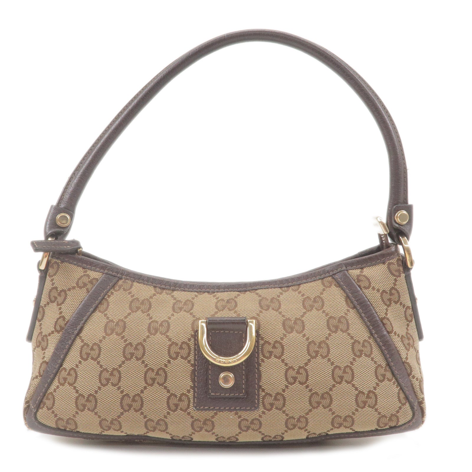 GUCCI-Abbey-GG-Canvas-Leather-Pouch-Hand-Back-Beige-130939
