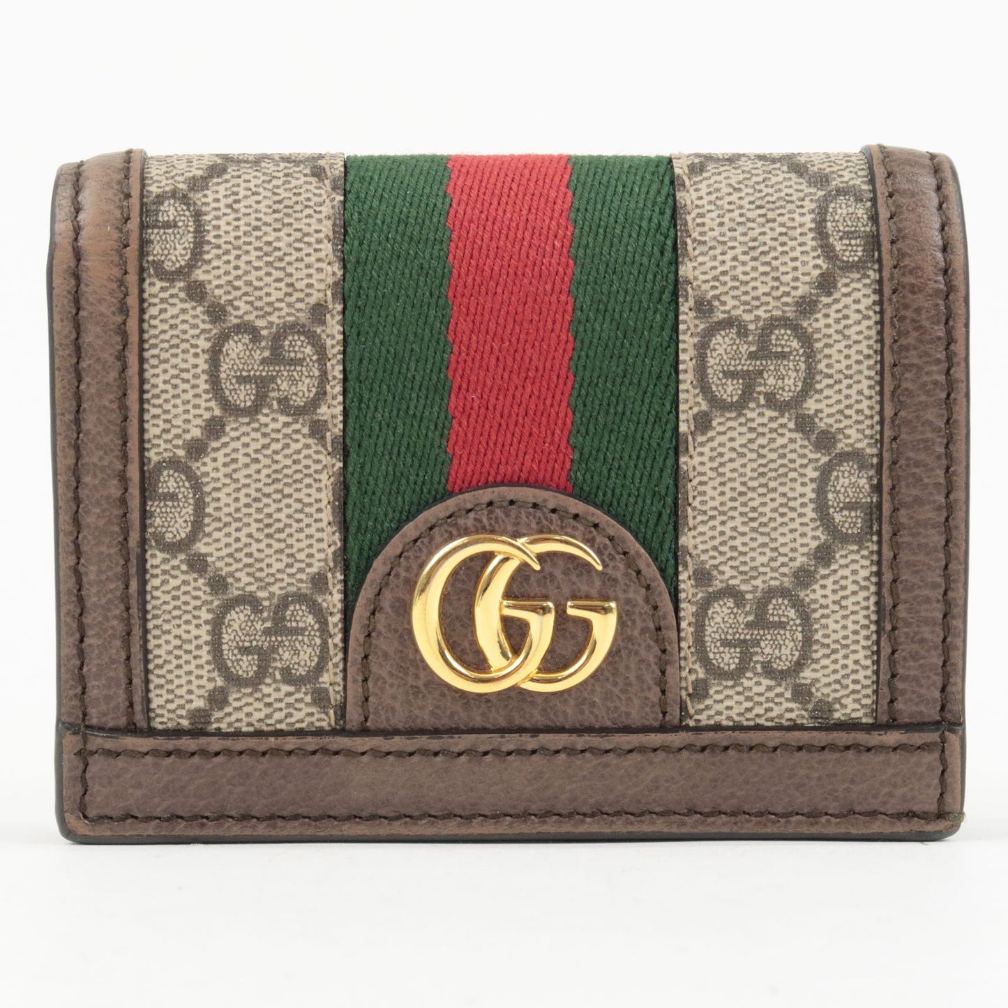 GUCCI Sherry Ophidia GG Supreme Leather Folded Wallet 523155