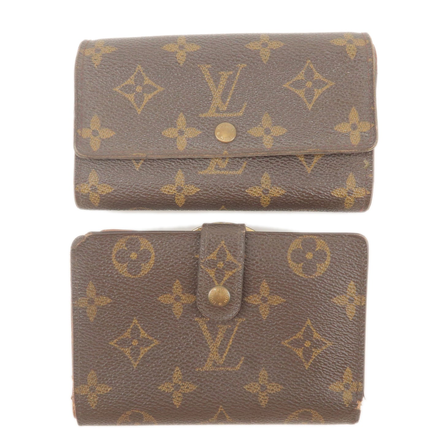 Set-of-2-Louis-Vuitton-Monogram-Wallet-M61674-M61735