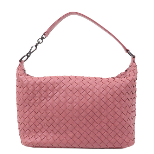 BOTTEGA-VENETA-Intrecciato-Leather-Shoulder-Bag-Pink-239988
