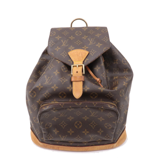 LOUIS VUITTON Mini Montsouris Backpack Bag Monogram Leather Brown M51137  56RF001 