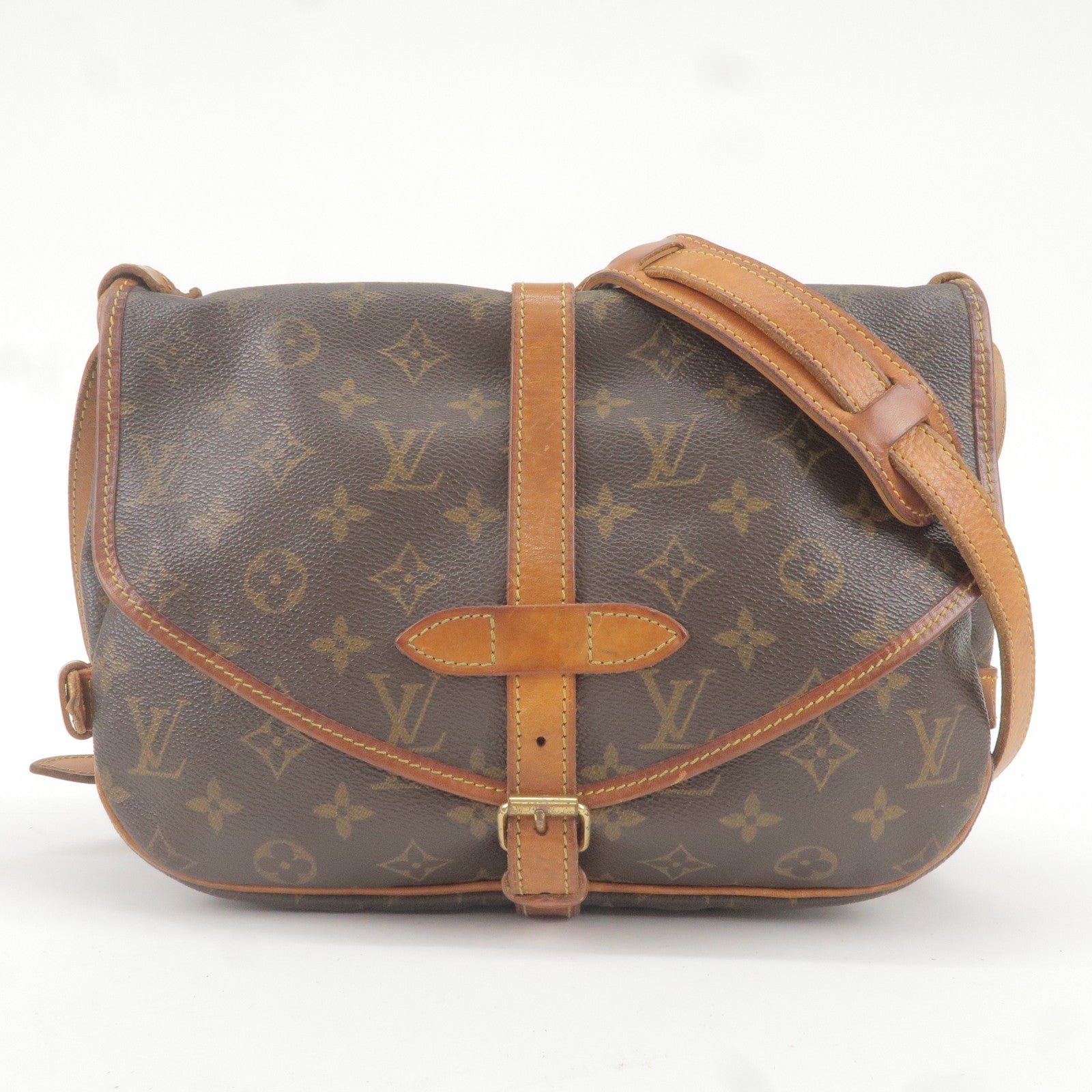 Louis Vuitton Monogram Saumur 30 Shoulder Bag M42256 LV Auth