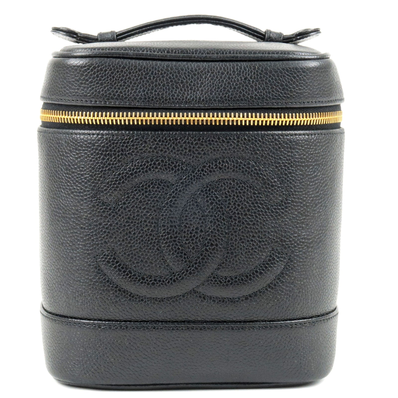 CHANEL Caviar Skin Vanity Bag Hand Bag Cosmetic Bag Black A01998 in 2023