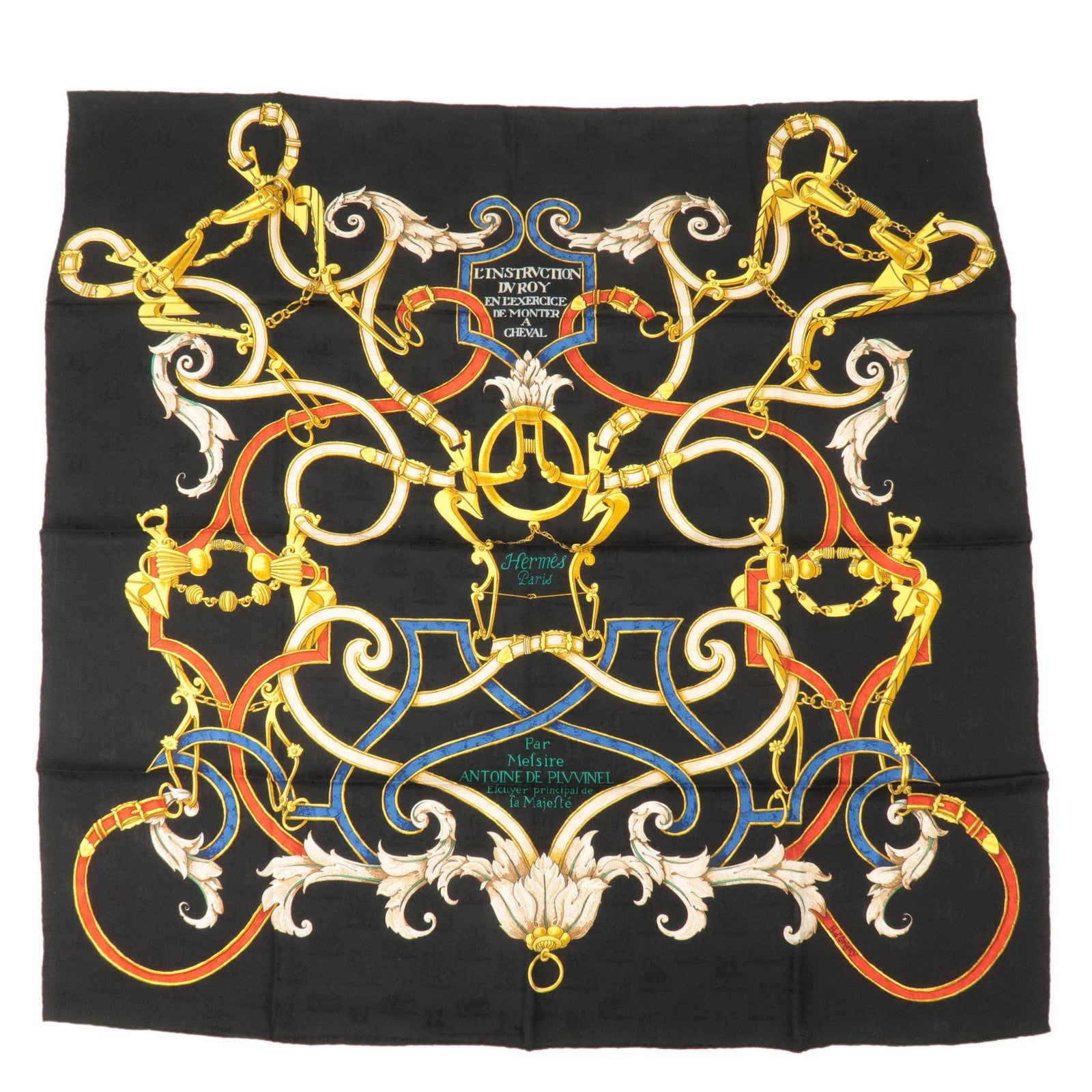 HERMES-Carre-90-100%-Silk-Scarf-Par-Mefsire-ANTOINE-DE-PLVVINEL