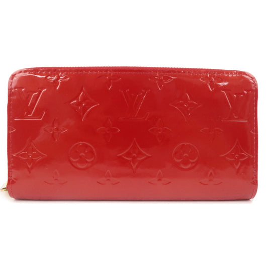 Louis-Vuitton-Monogram-Vernis-Zippy-Wallet-Red-M91981
