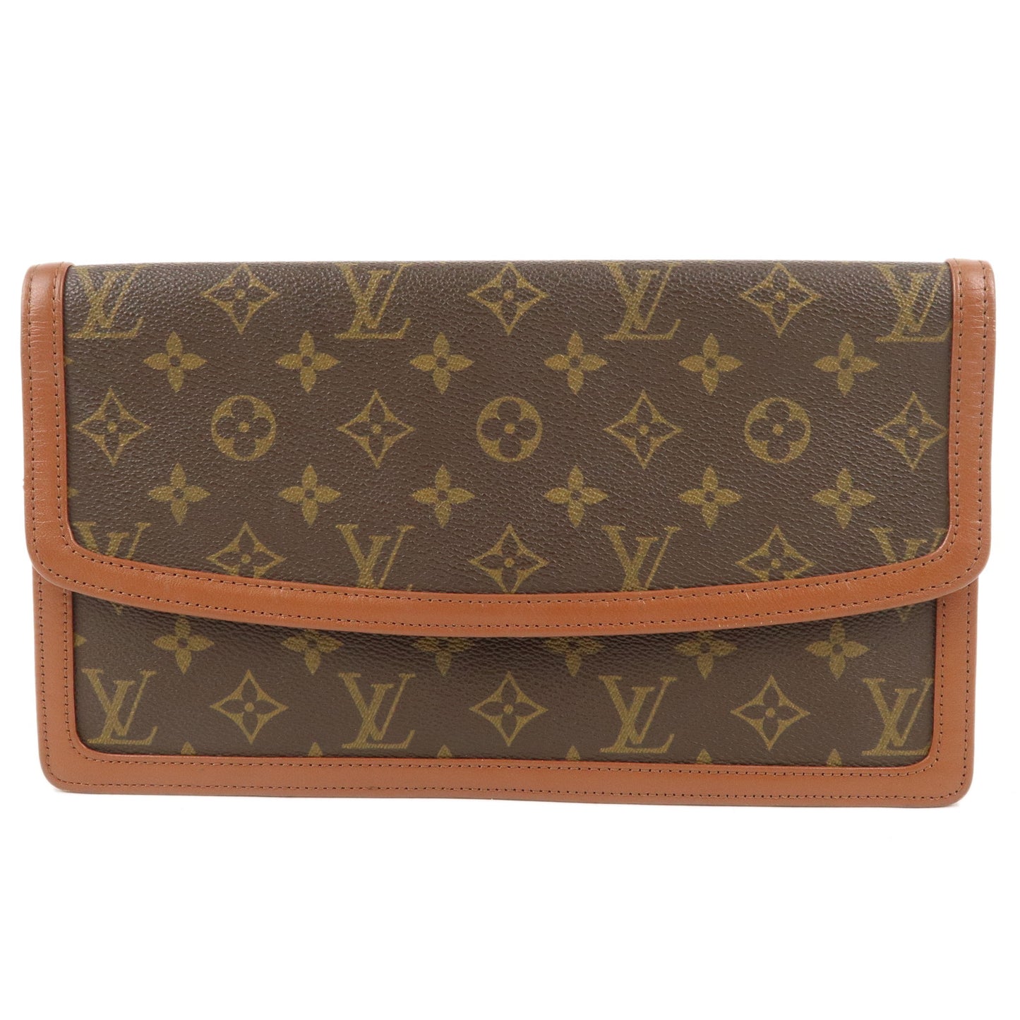 Louis-Vuitton-Monogram-Pochette-Dame-GM-Cluch-Bag-Brown-M51810