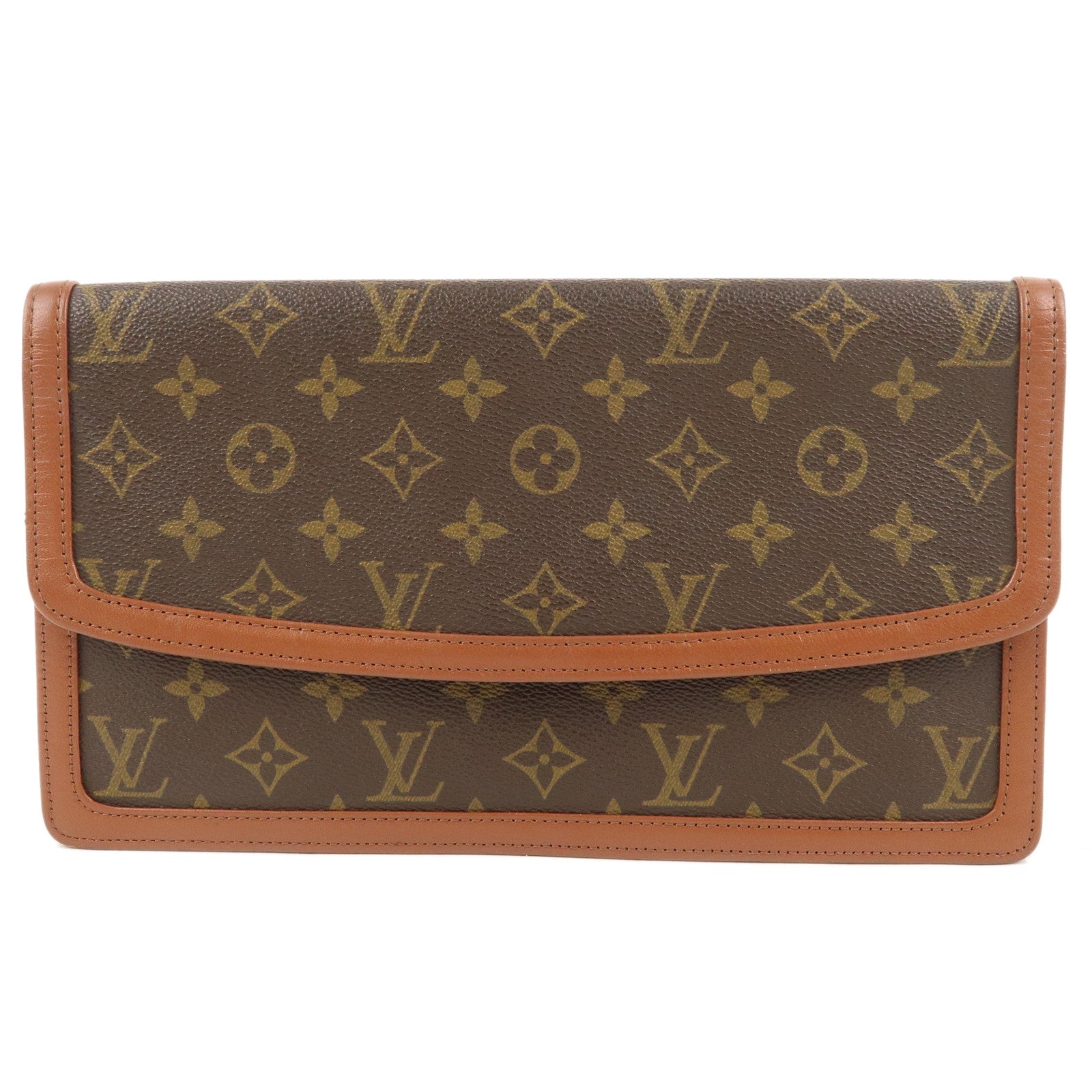 Louis-Vuitton-Monogram-Pochette-Dame-GM-Cluch-Bag-Brown-M51810