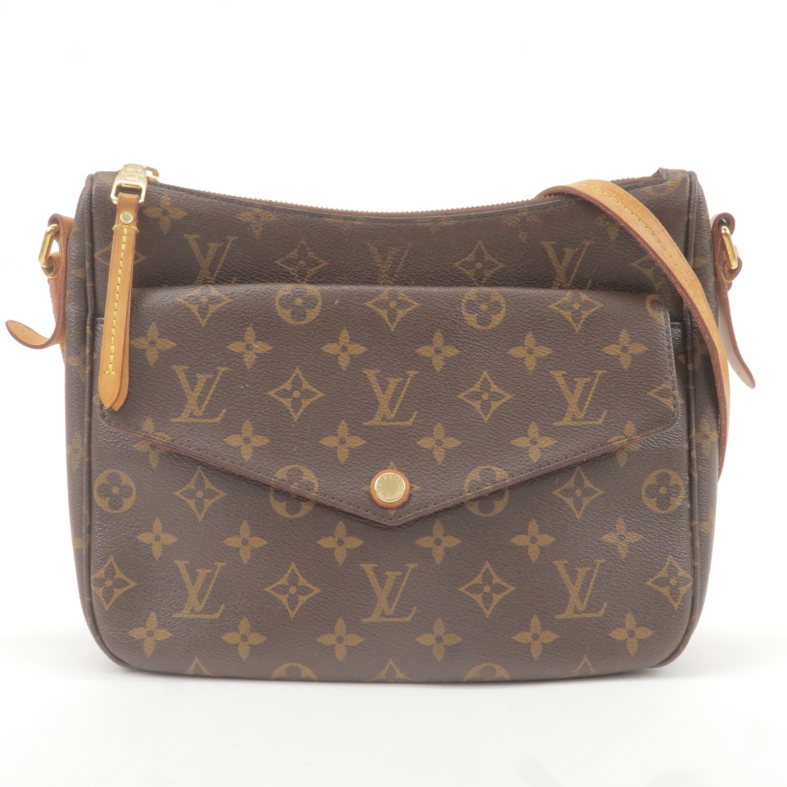 Louis Vuitton Patent Leather Embossed Logo XL Messenger Bag - RubyLUX