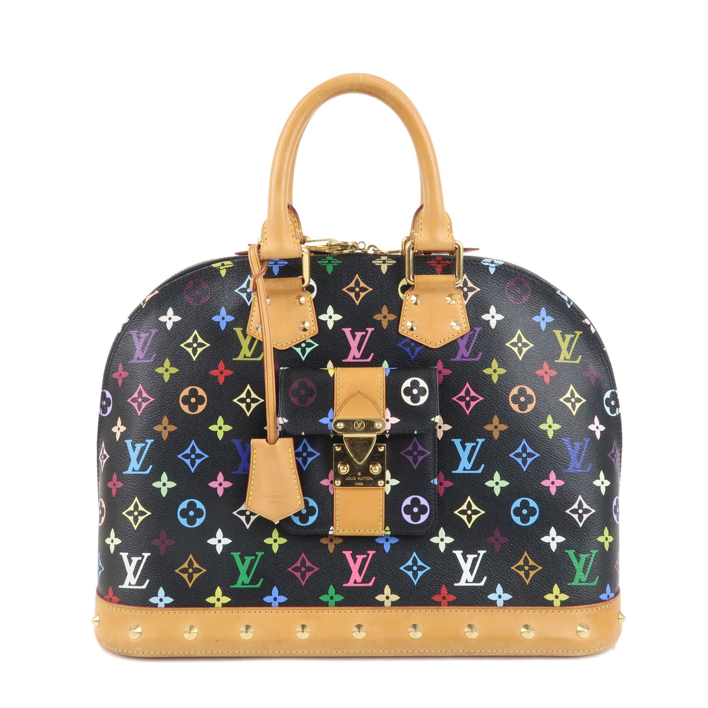 Louis Vuitton Monogram Multi Color Alma Hand Bag Noir M40442