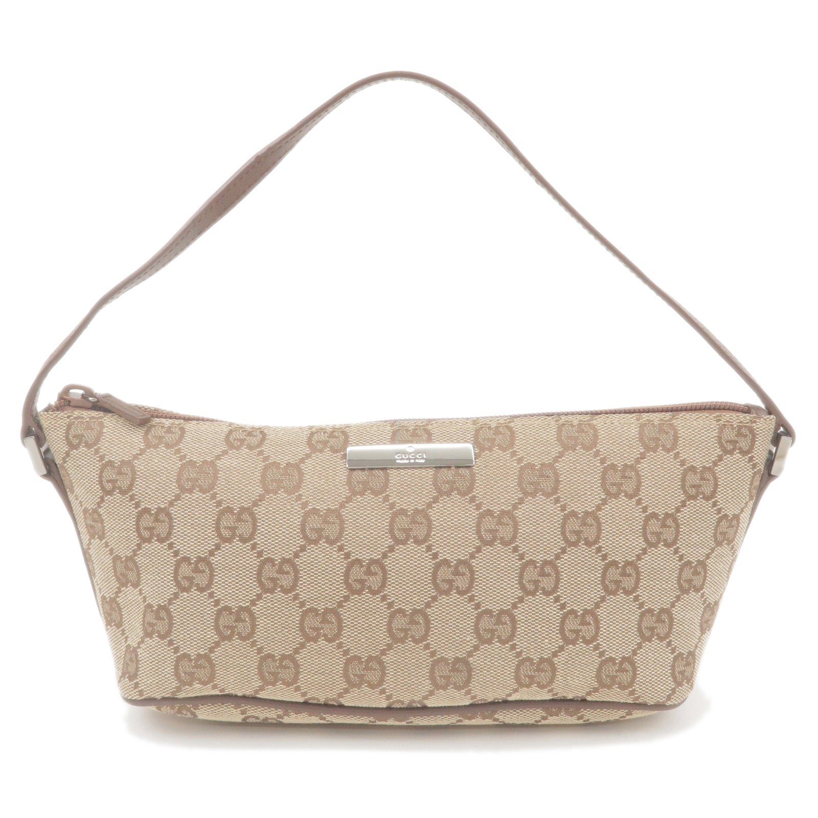 GUCCI-Boat-Bag-GG-Canvas-Leather-Hand-Bag-Beige-Brown-07198