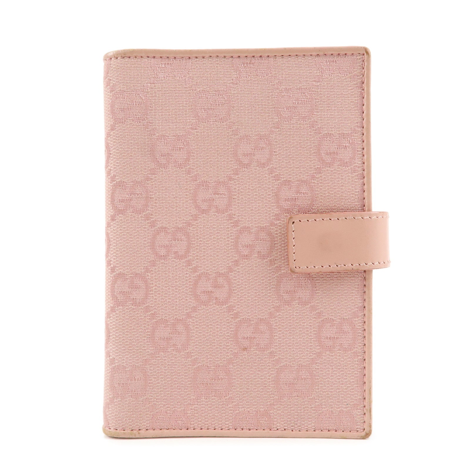 GUCCI-GG-Canvas-Leather-Planner-Cover-Pink-031・2184