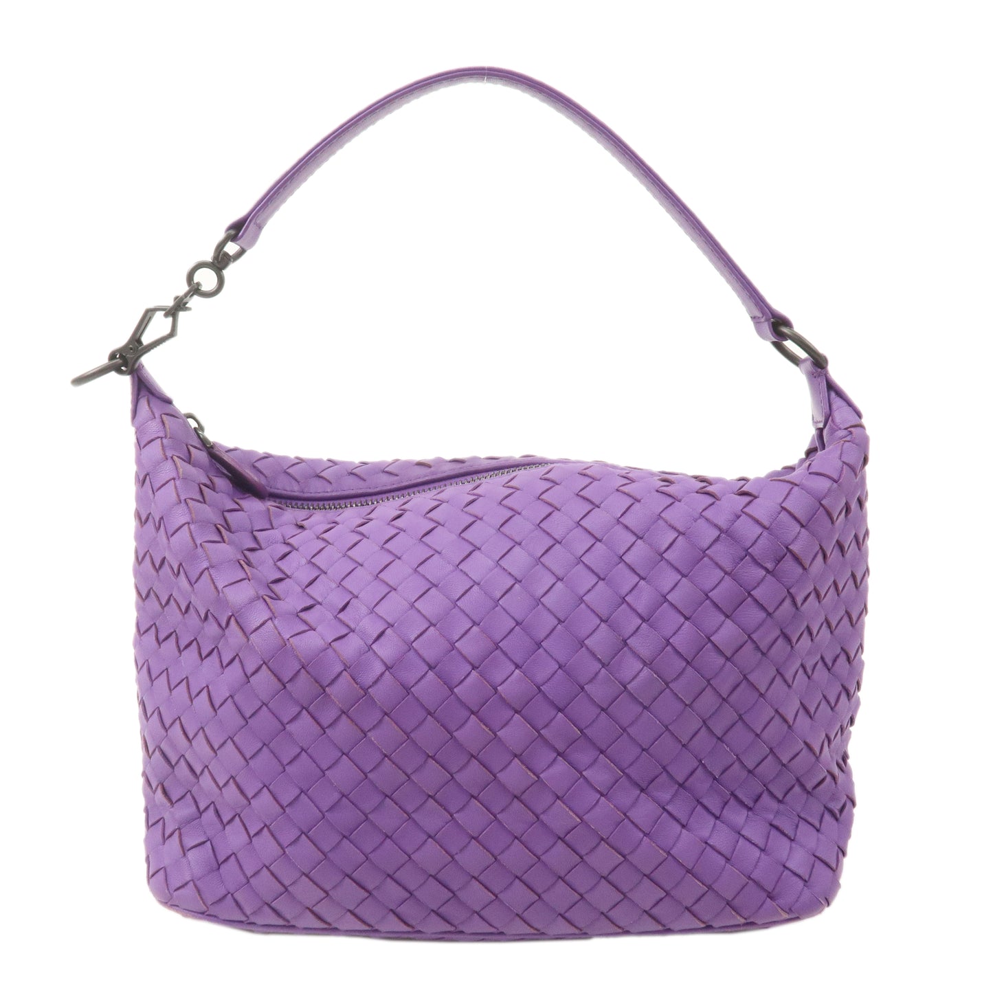 BOTTEGA VENETA Intrecciato Leather Shoulder Bag Purple 239988