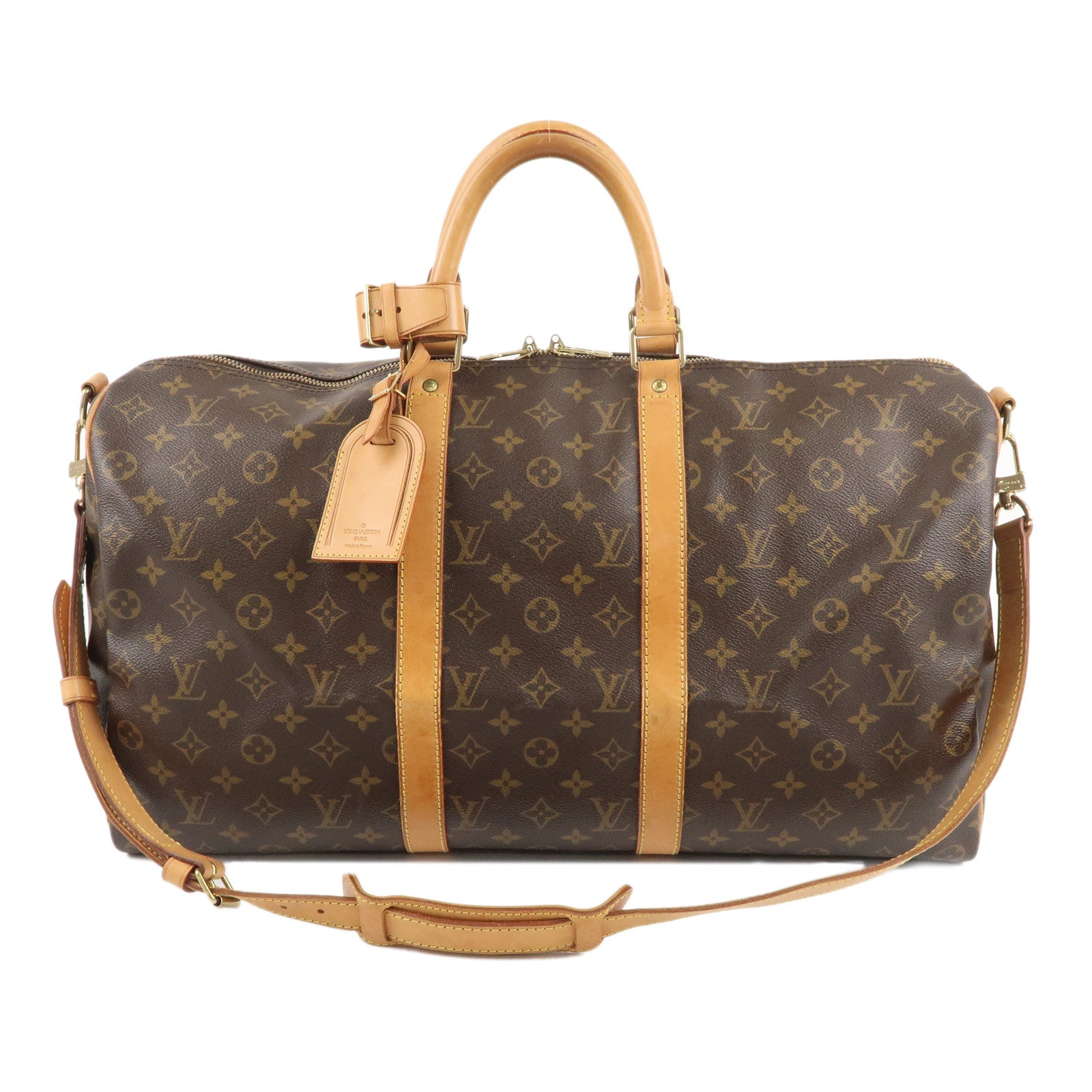 Louis Vuitton Monogram Keep All Bandouliere 50 Boston Bag M41416