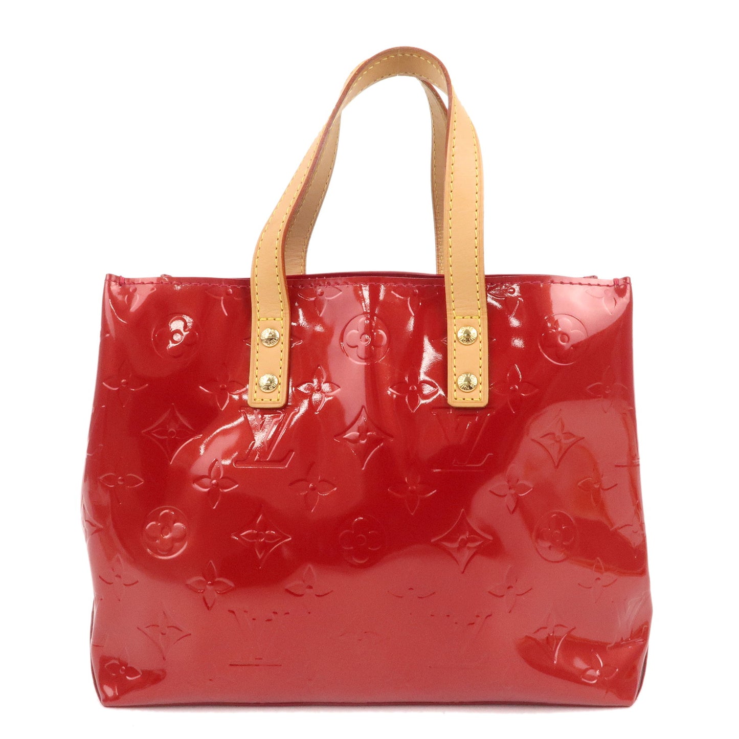 Louis-Vuitton-Monogram-Vernis-Lead-PM-Hand-Bag-Red-M91990